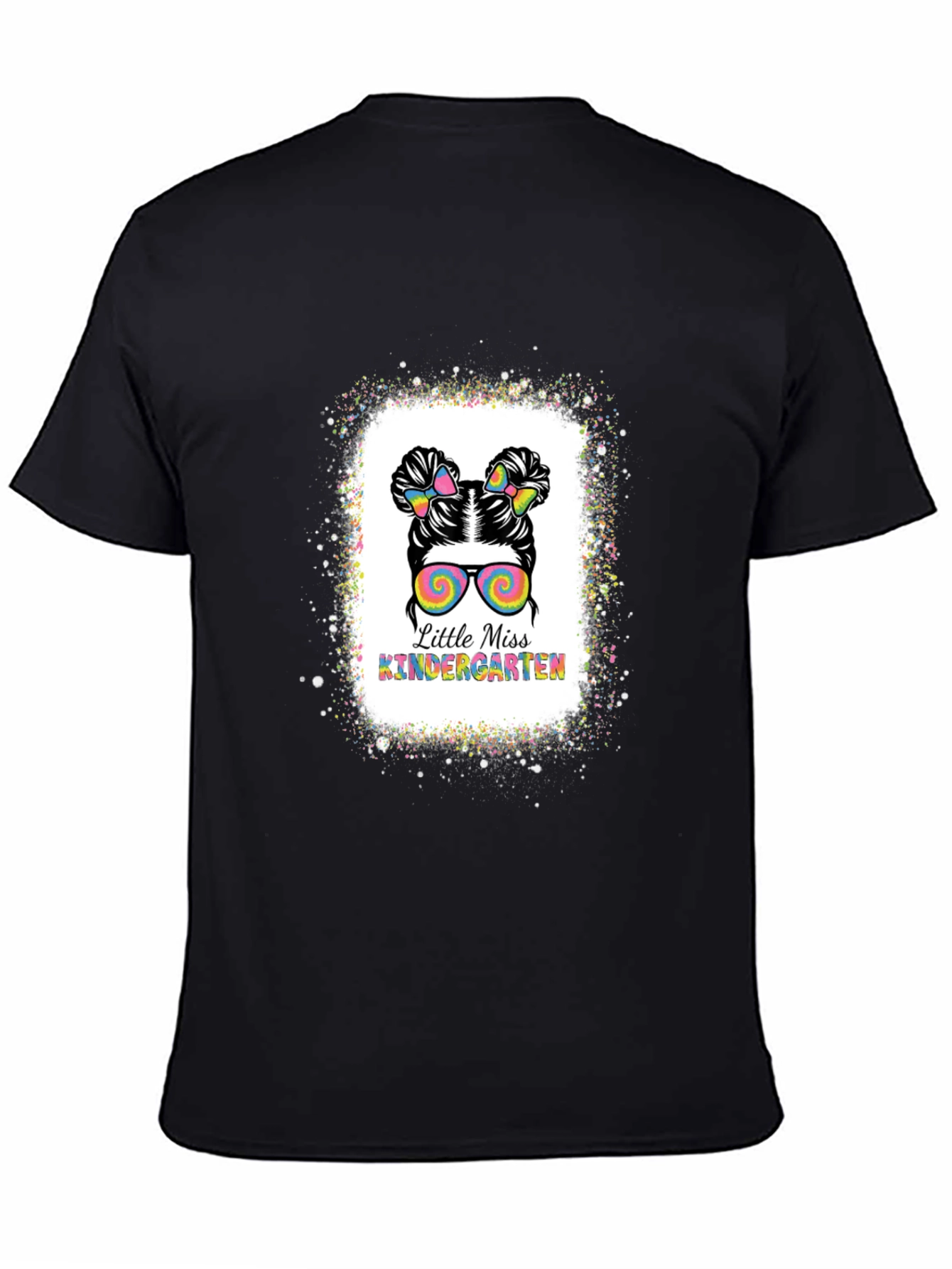 Little Miss Kindergarten Messy Bun T-Shirt
