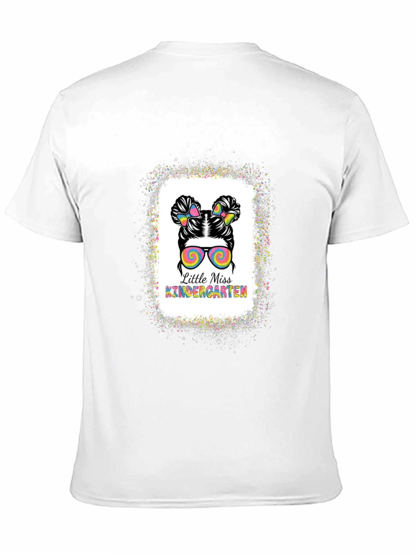 Little Miss Kindergarten Messy Bun T-Shirt