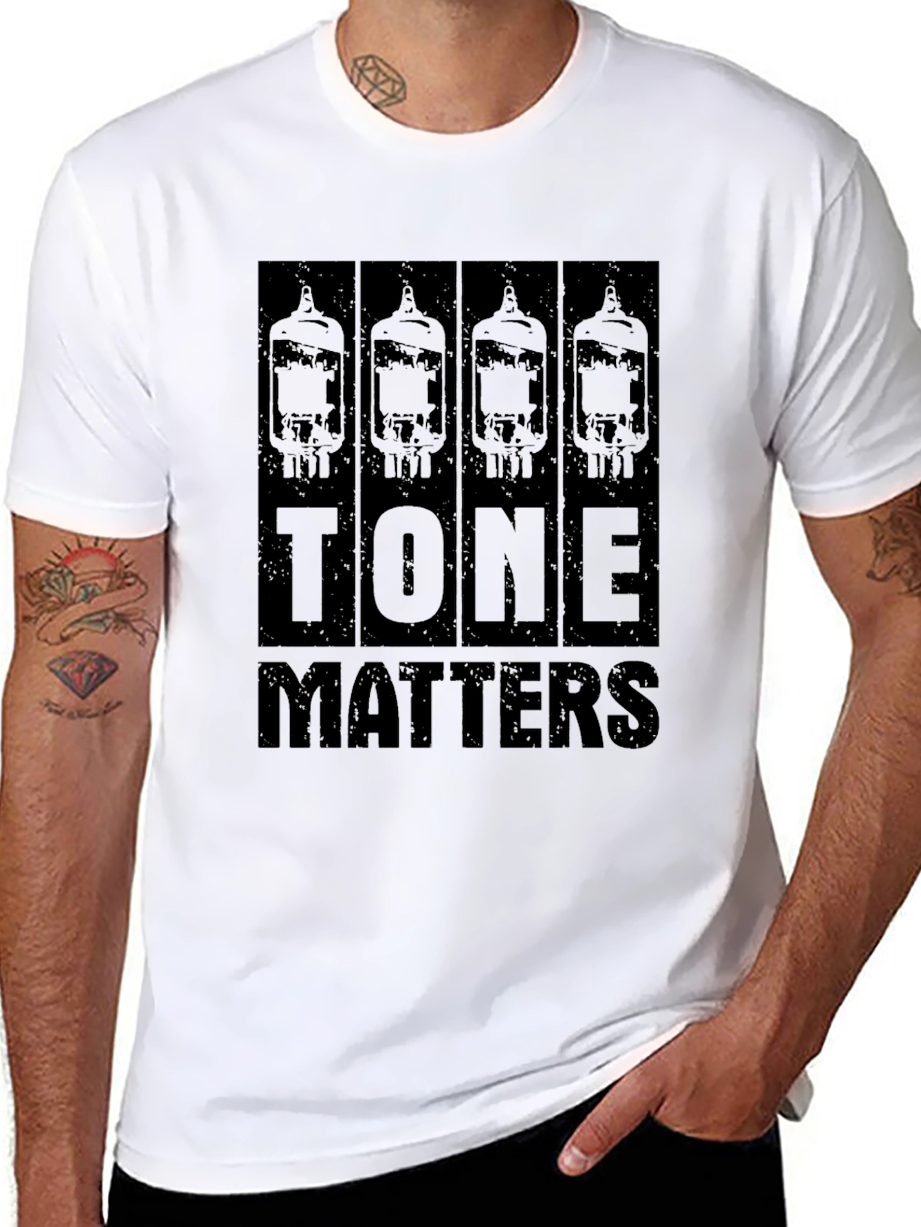 Tone Matters Black T-Shirt Guitar Amplifier Tubes