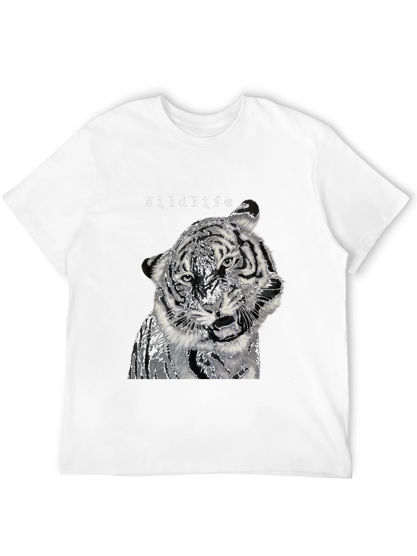 Wildlife Tiger Graphic Black T-Shirt