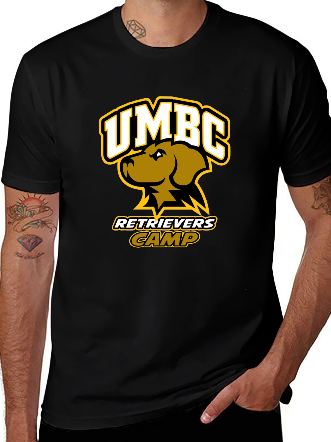 UMBC Retrievers Camp Black T-Shirt