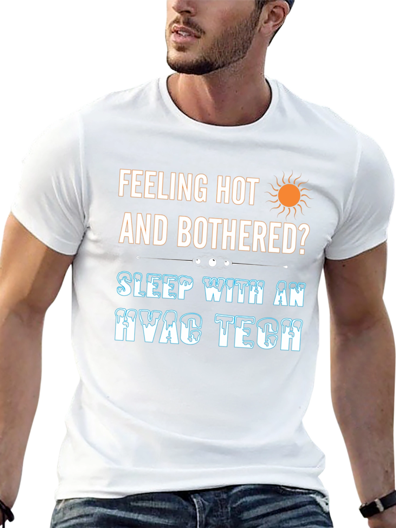 Feeling Hot HVAC Tech Black T-Shirt