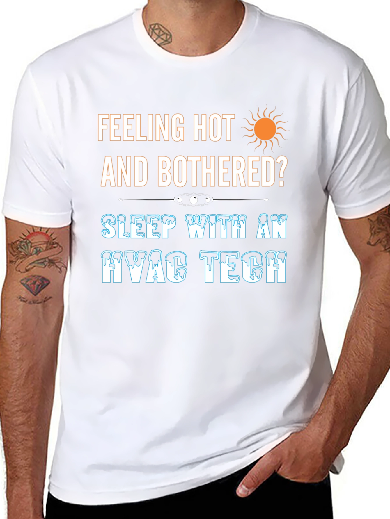 Feeling Hot HVAC Tech Black T-Shirt