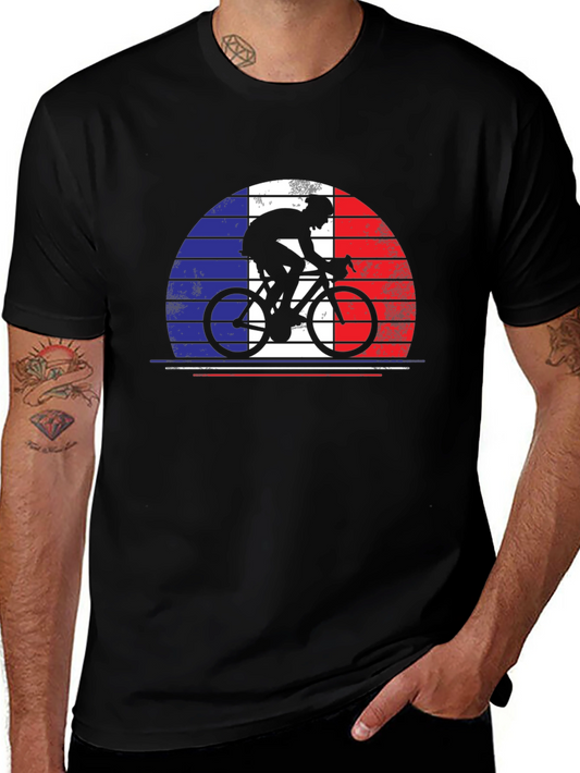 French Cyclist T-Shirt - France Bike Flag