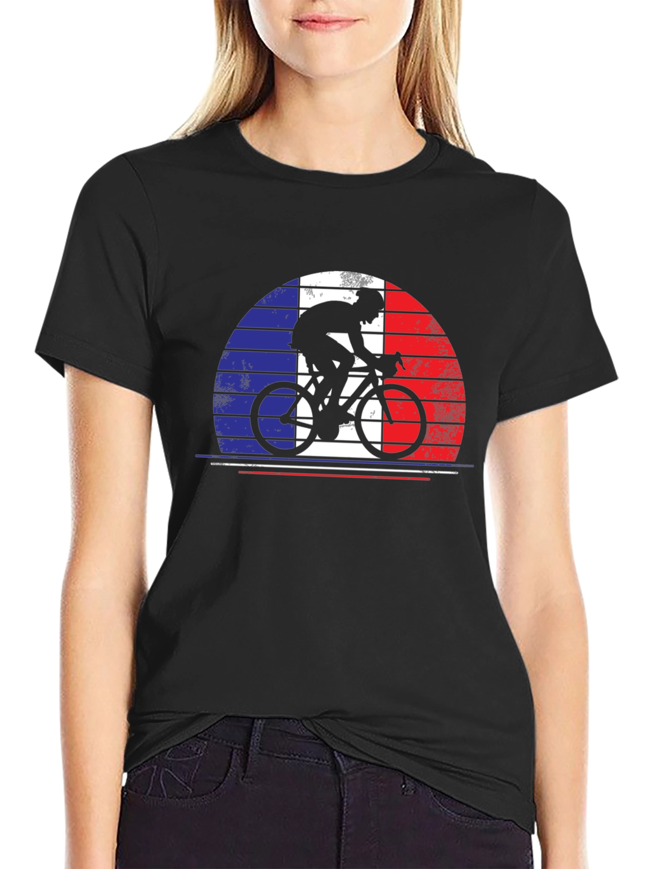 French Cyclist T-Shirt - France Bike Flag