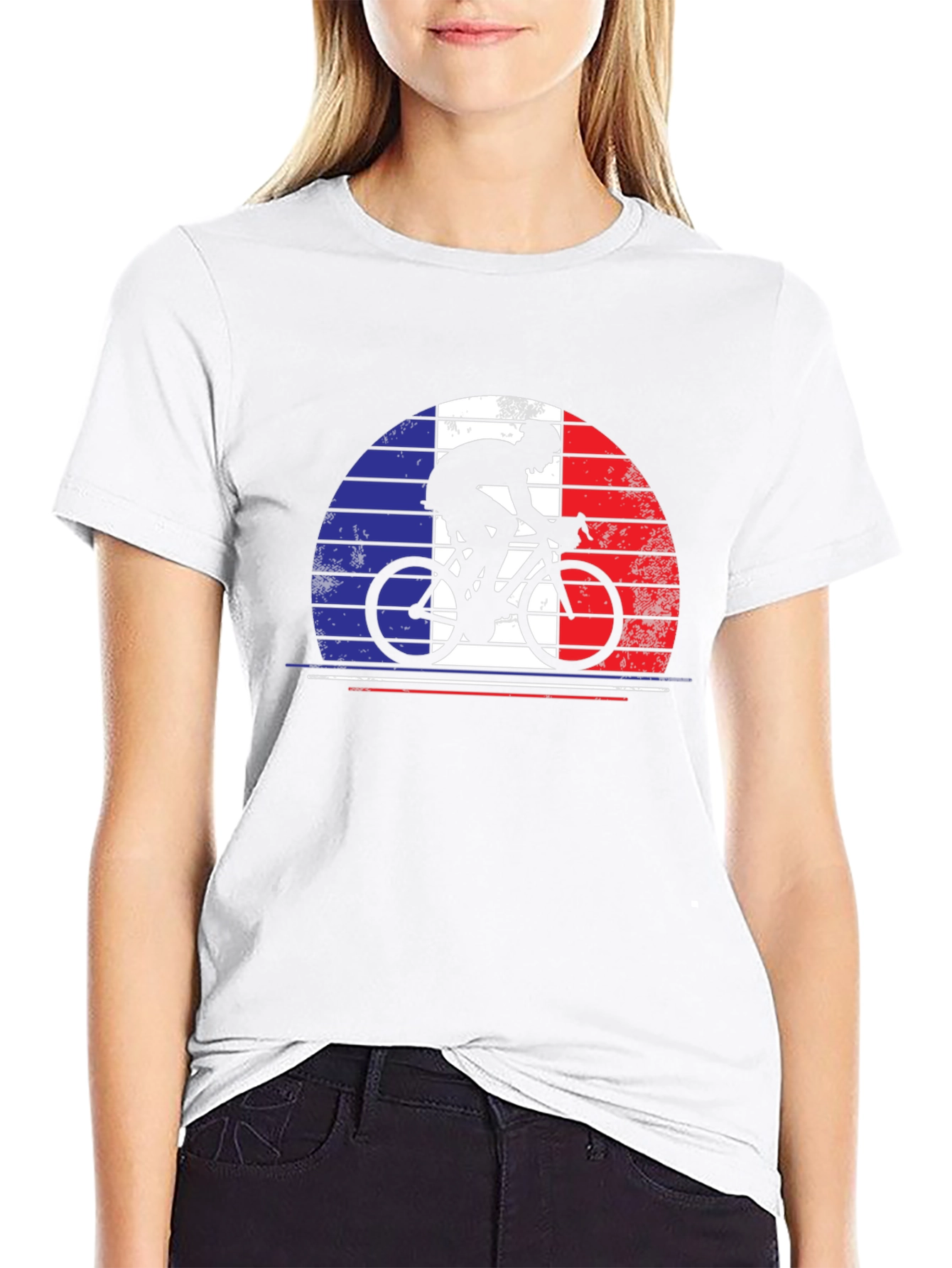 French Cyclist T-Shirt - France Bike Flag
