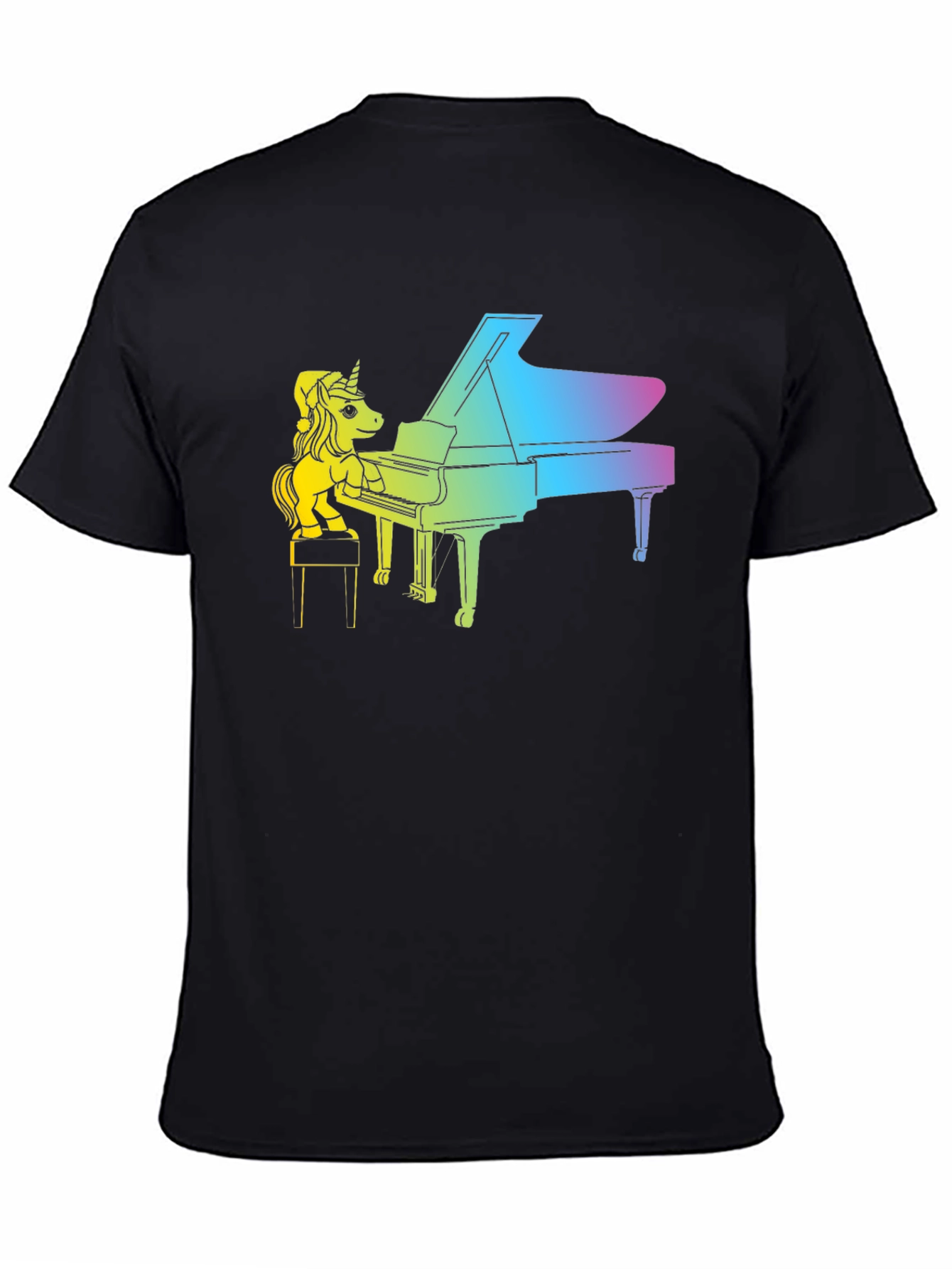 Unicorn Piano T-Shirt - Rainbow Grand
