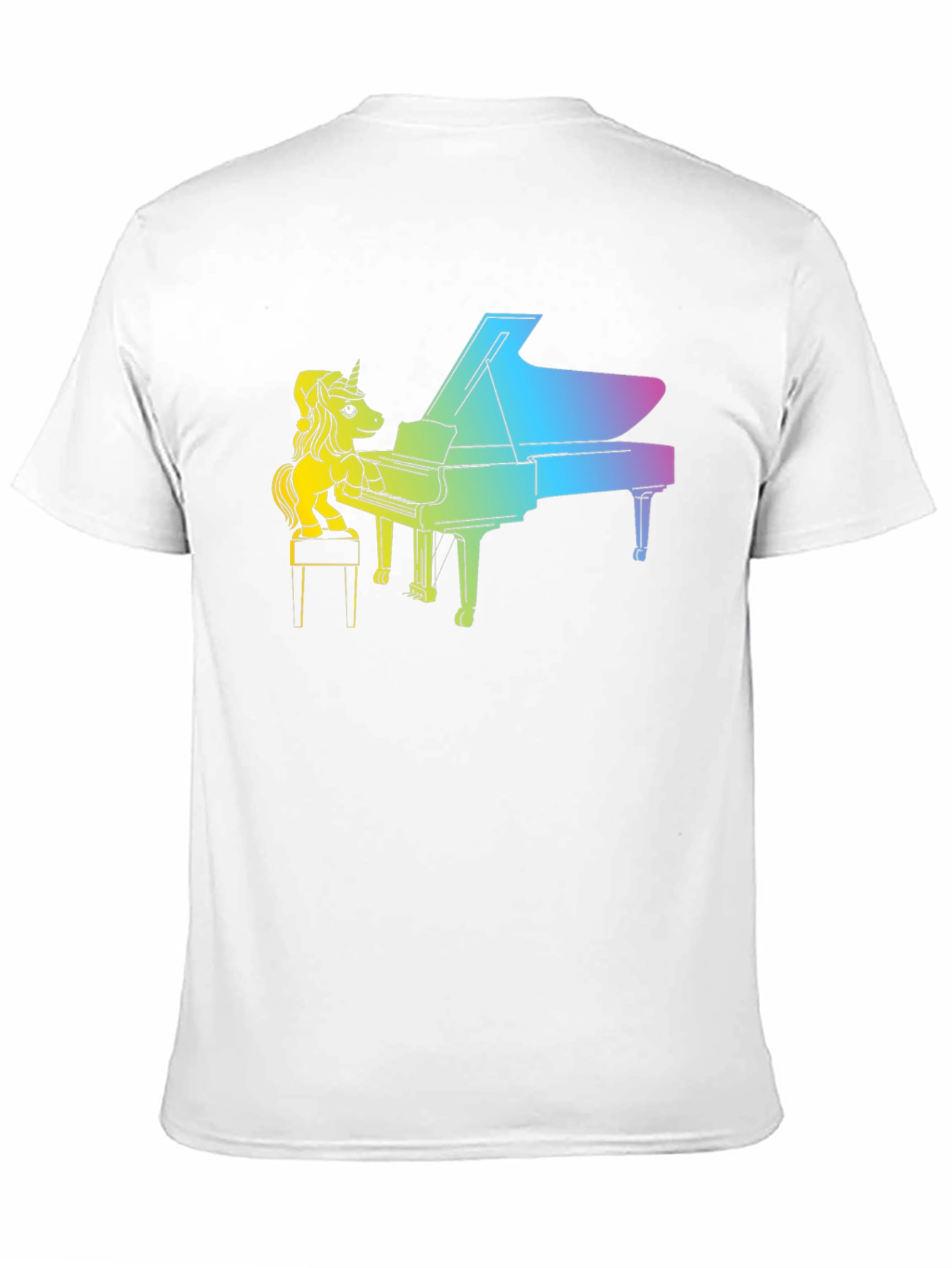 Unicorn Piano T-Shirt - Rainbow Grand