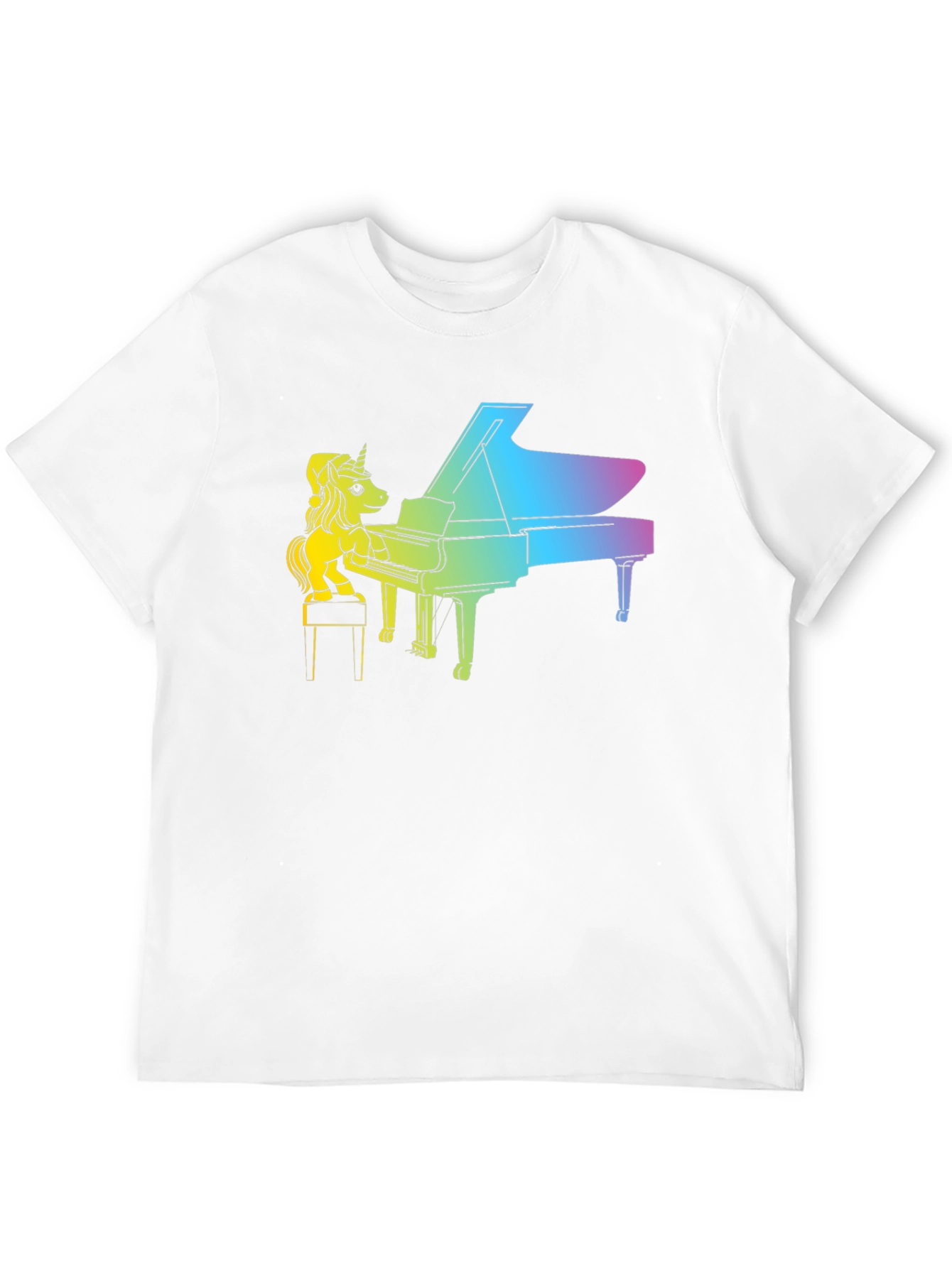 Unicorn Piano T-Shirt - Rainbow Grand