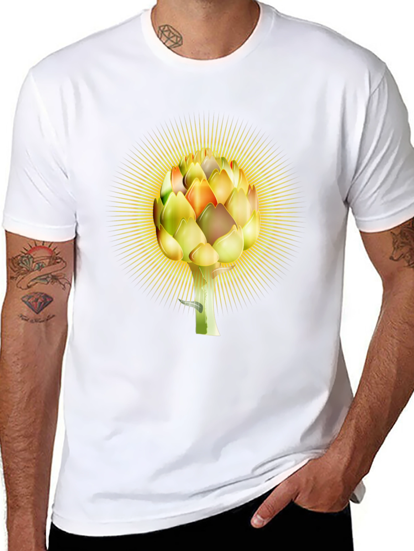 Artichoke Burst Graphic Tee - Soft Cotton Blend