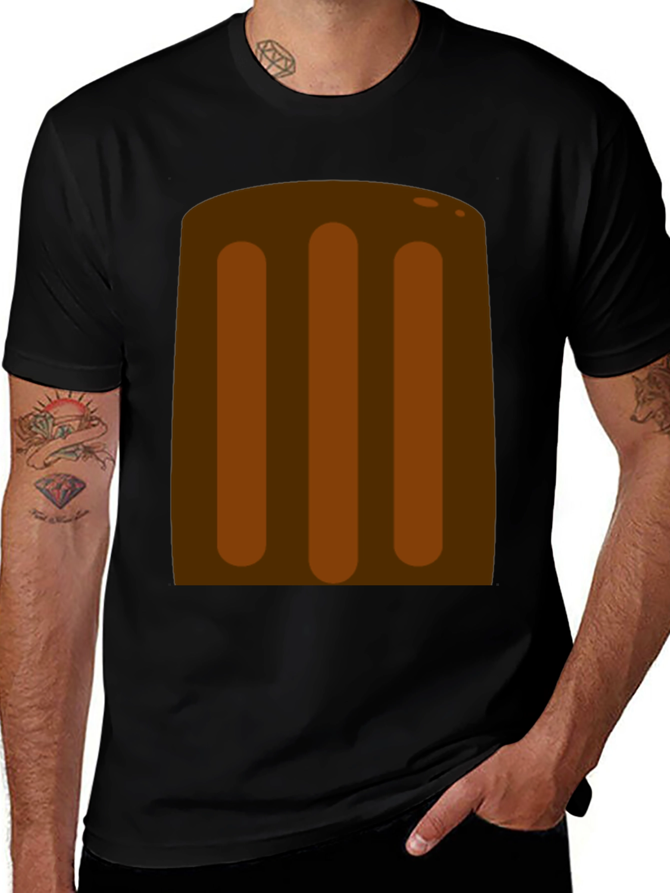 Chocolate Bar Graphic T-Shirt - Casual Wear