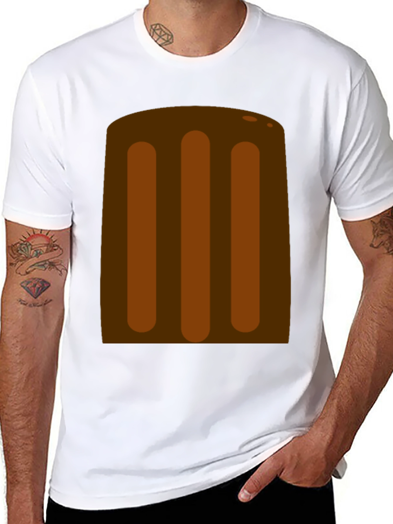 Chocolate Bar Graphic T-Shirt - Casual Wear