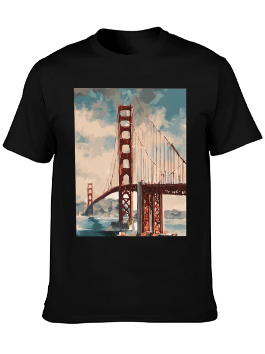 Golden Gate Bridge Graphic Tee - Black