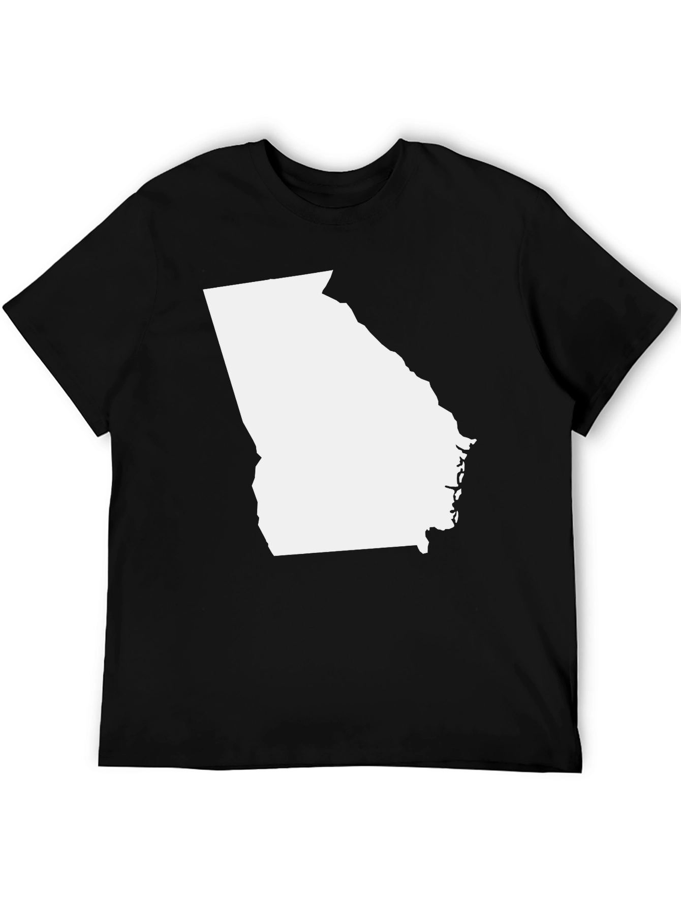 Georgia State Outline Graphic Tee - Black T-Shirt