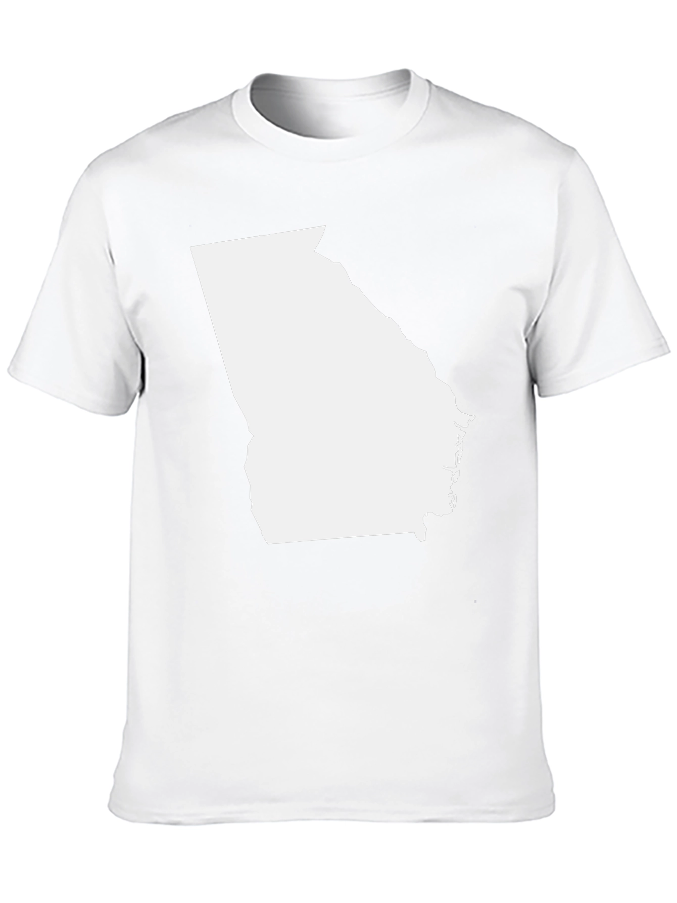 Georgia State Outline Graphic Tee - Black T-Shirt