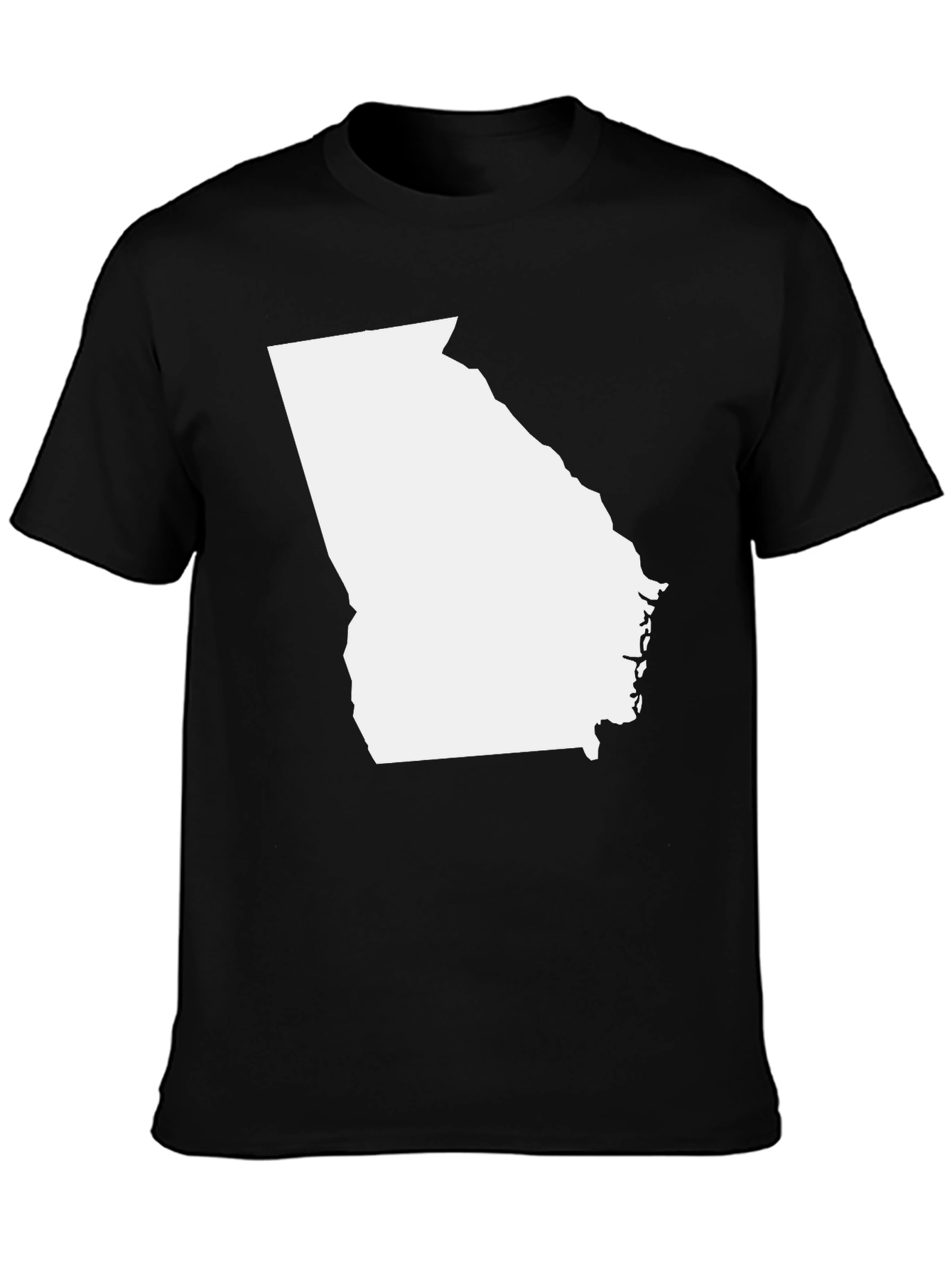 Georgia State Outline Graphic Tee - Black T-Shirt