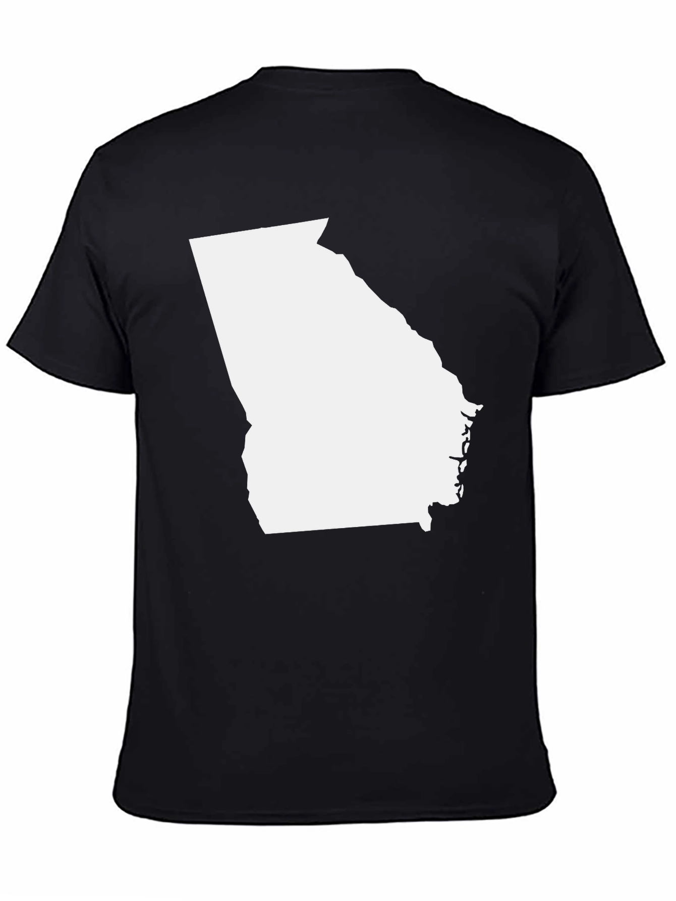 Georgia State Outline Graphic Tee - Black T-Shirt