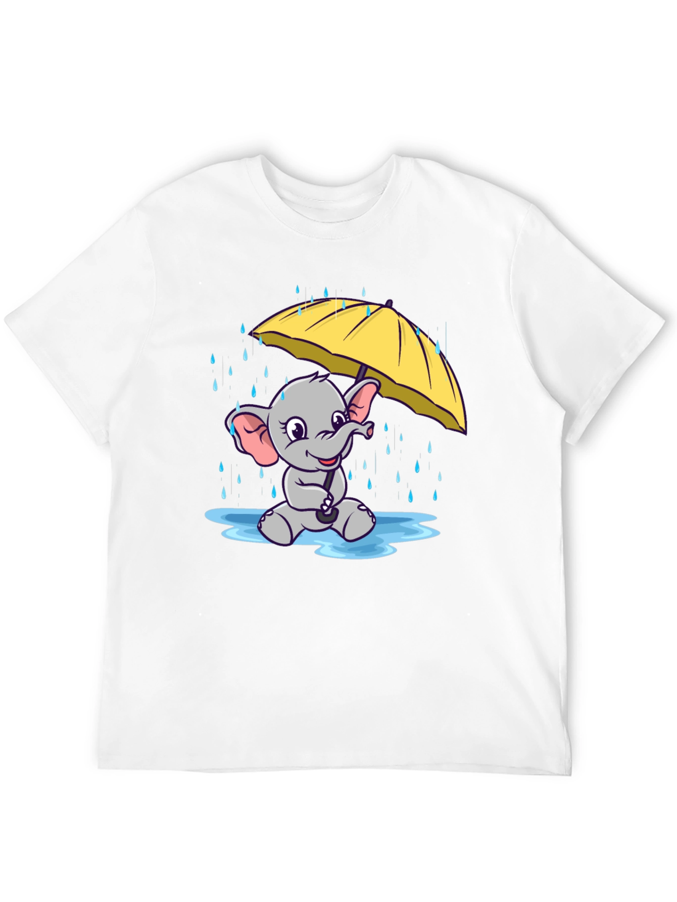 Cute Elephant T-Shirt - Rainy Day Design
