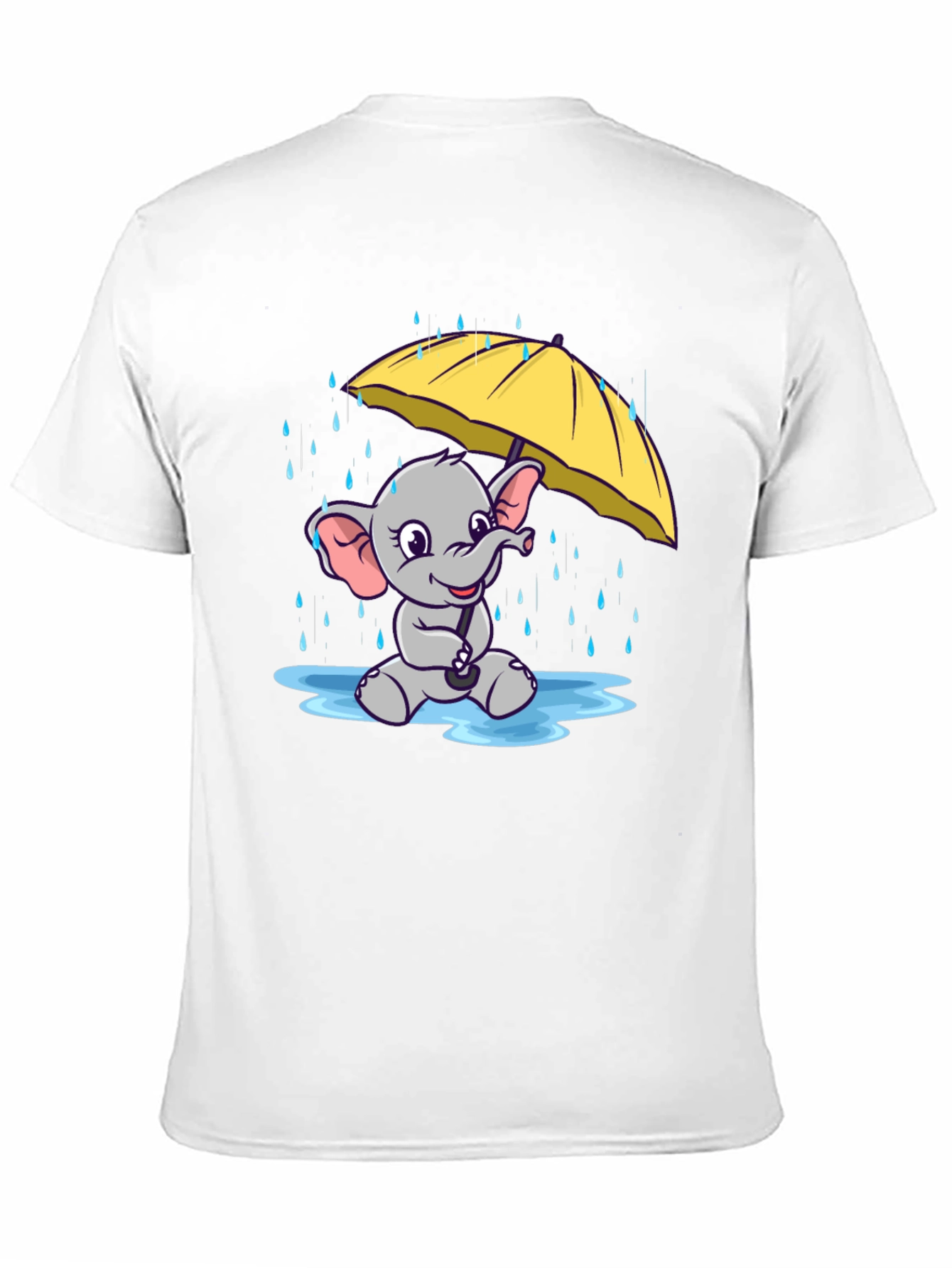 Cute Elephant T-Shirt - Rainy Day Design