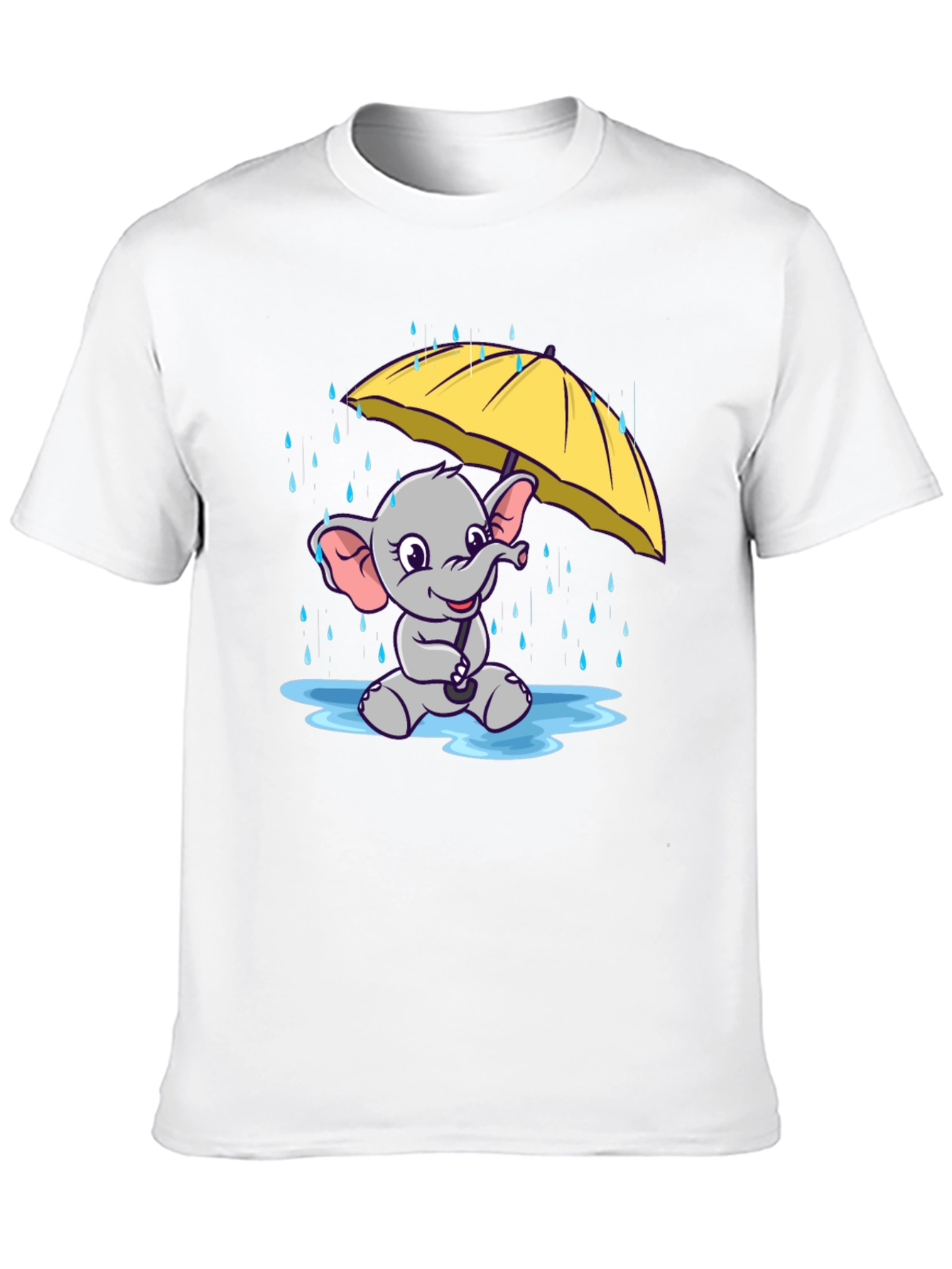 Cute Elephant T-Shirt - Rainy Day Design