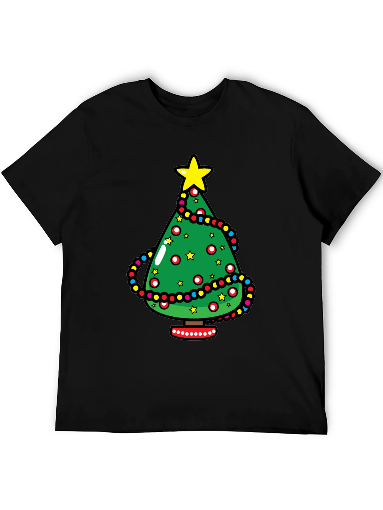 Festive Christmas Tree Graphic Tee - Holiday Style