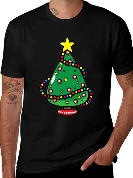 Festive Christmas Tree Graphic Tee - Holiday Style