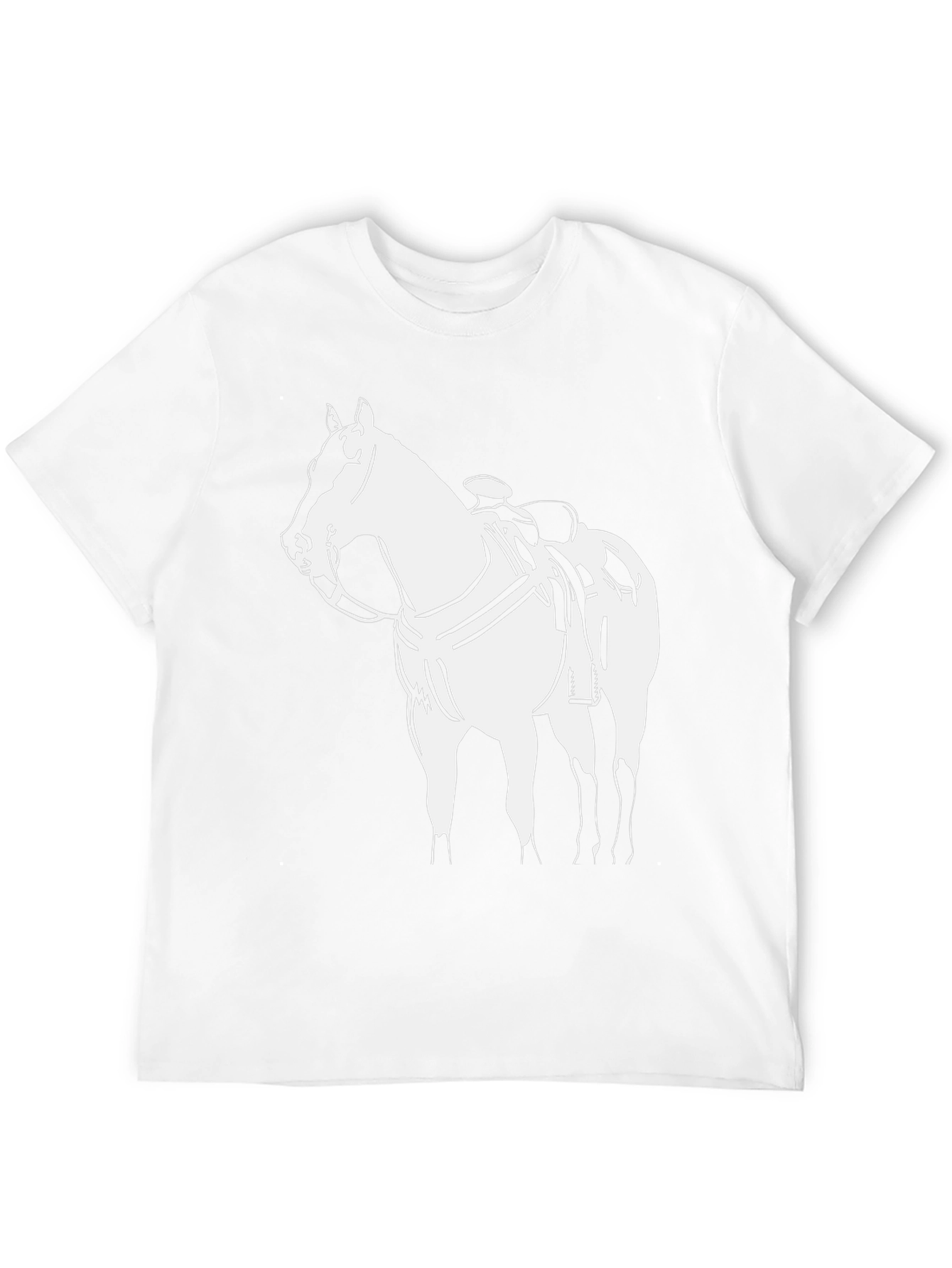 Horse Graphic Tee - Black Cotton T-Shirt