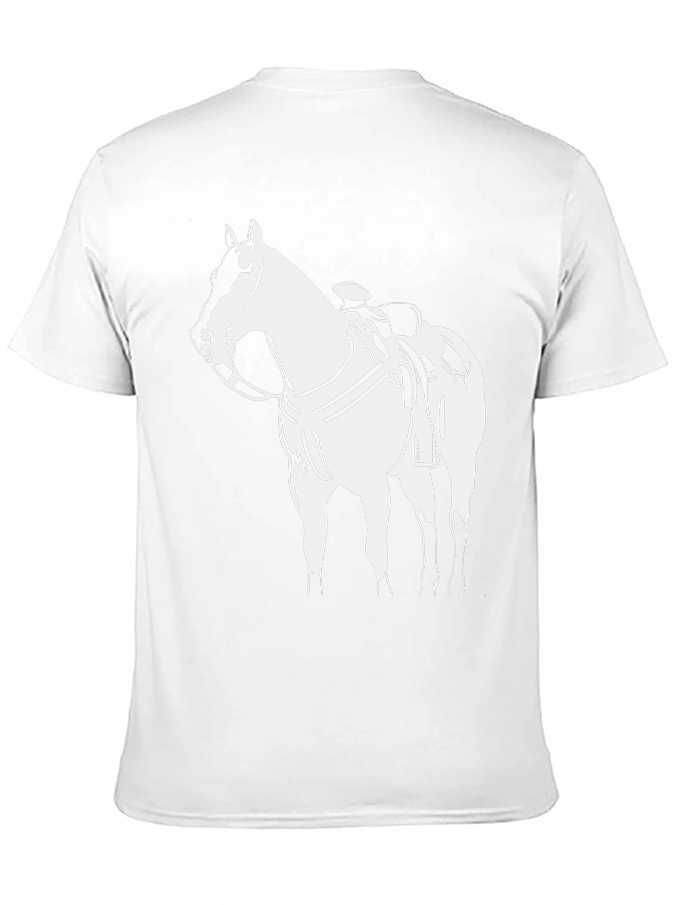 Horse Graphic Tee - Black Cotton T-Shirt