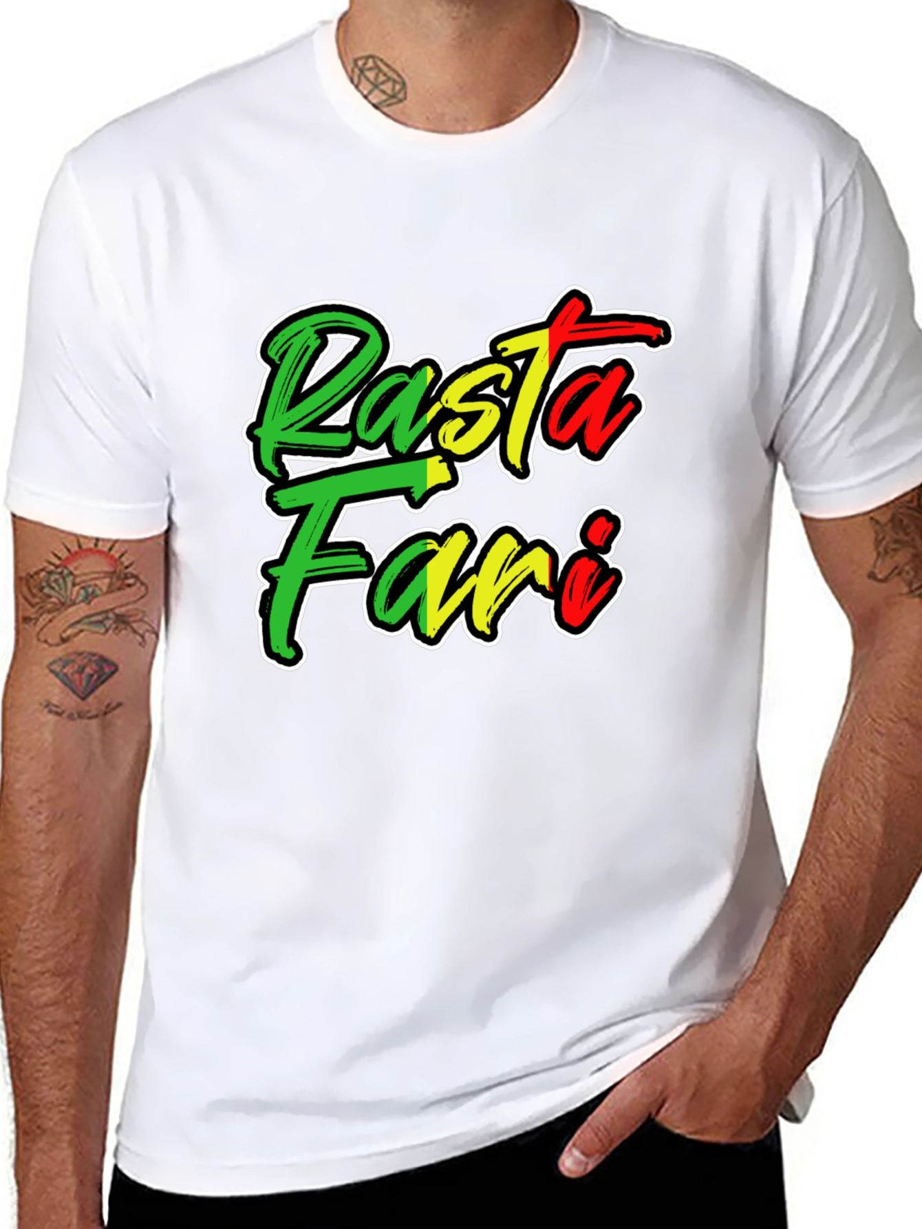Rasta Fari Black Graphic Tee - Reggae Style