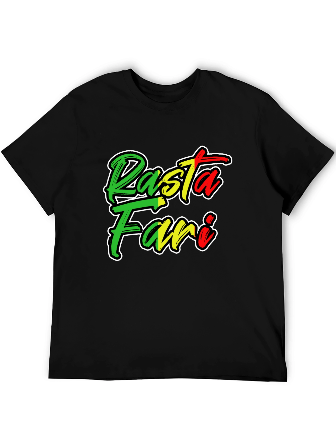 Rasta Fari Black Graphic Tee - Reggae Style