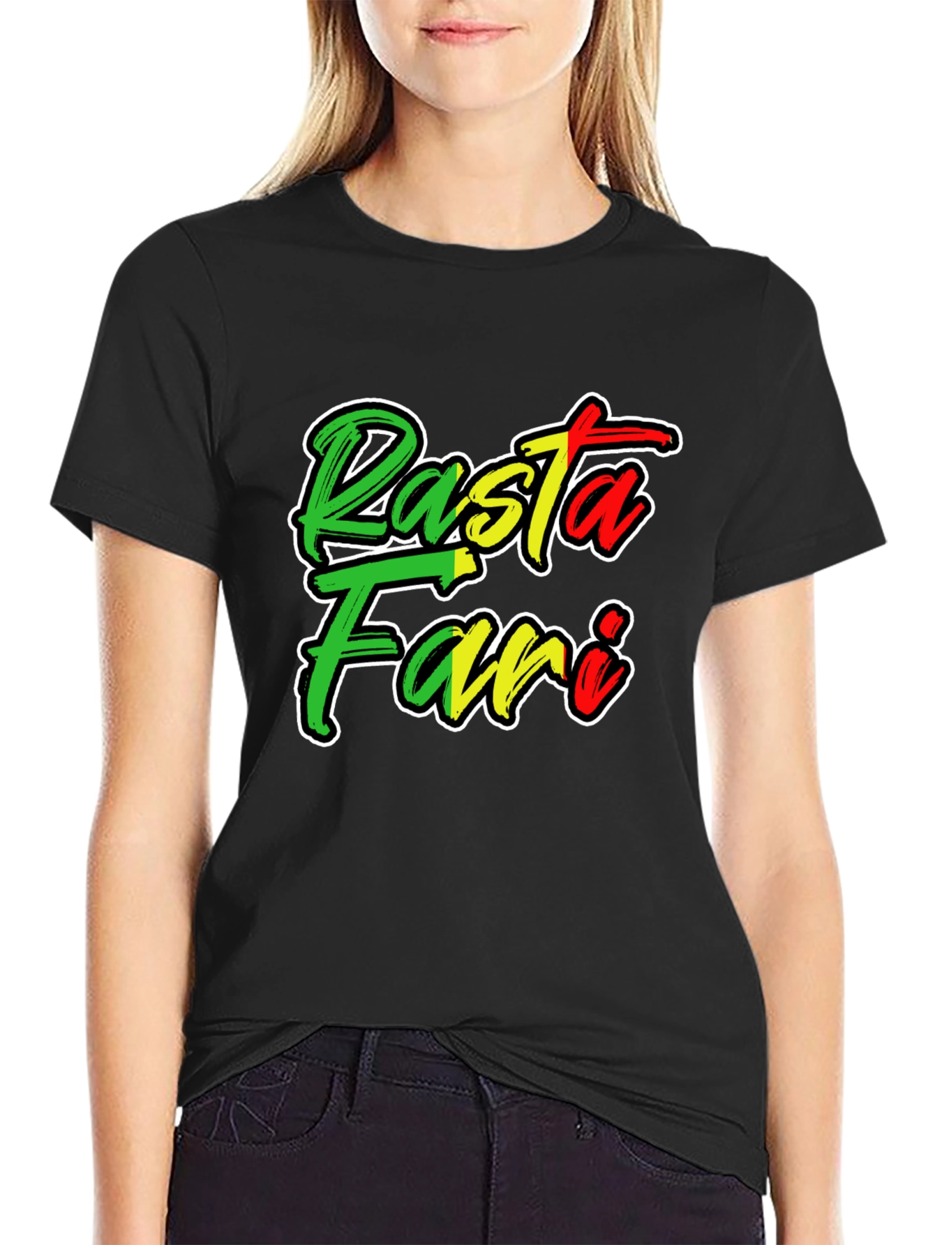 Rasta Fari Black Graphic Tee - Reggae Style