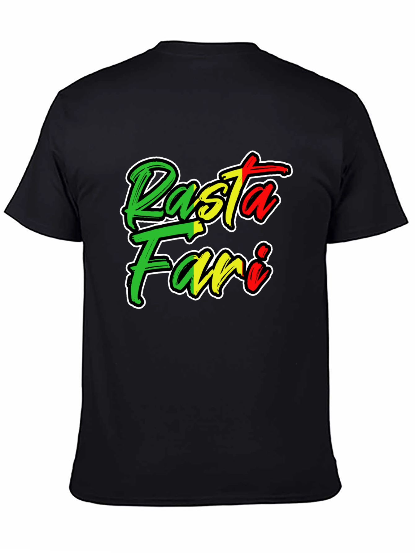 Rasta Fari Black Graphic Tee - Reggae Style
