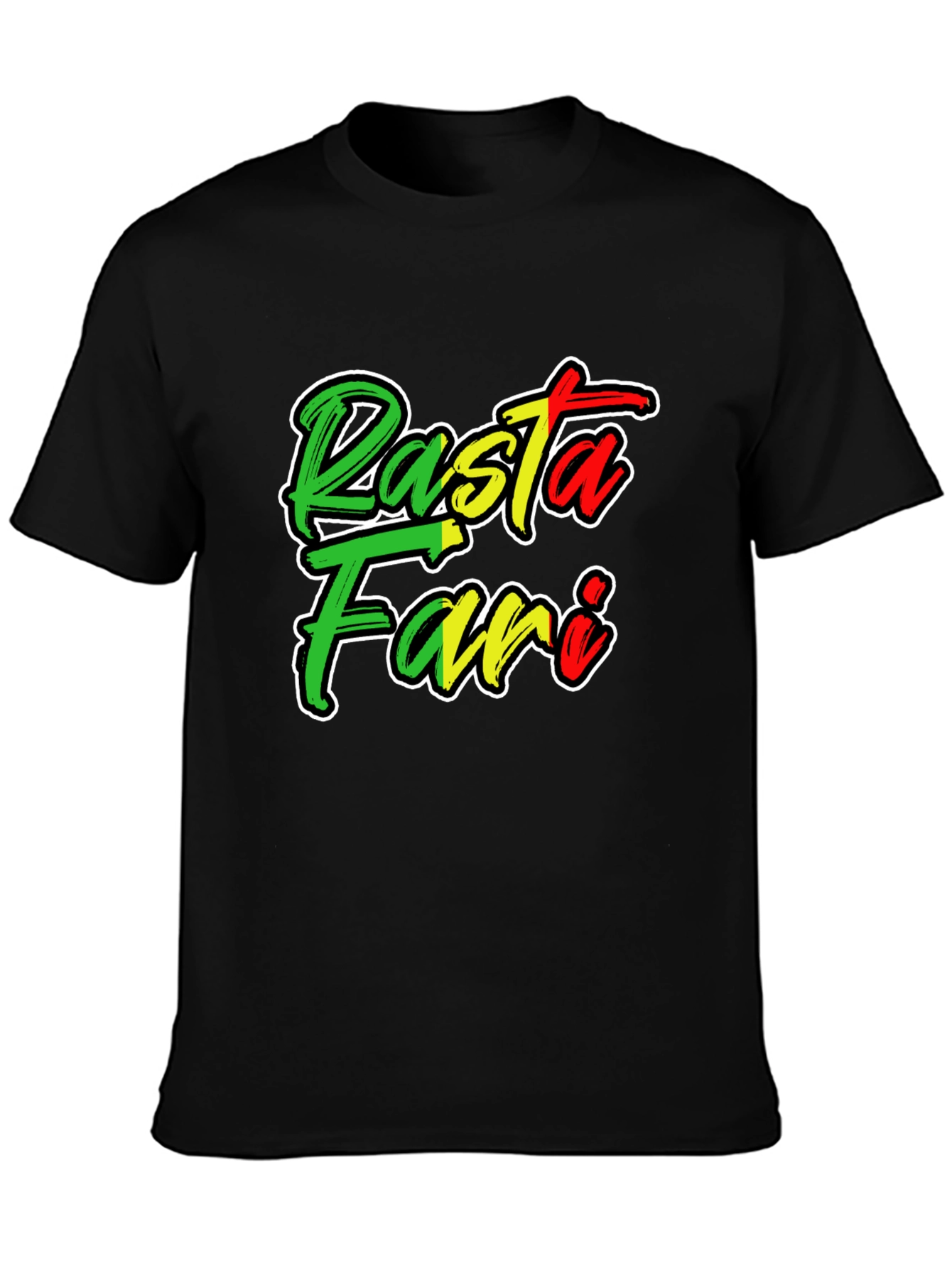 Rasta Fari Black Graphic Tee - Reggae Style