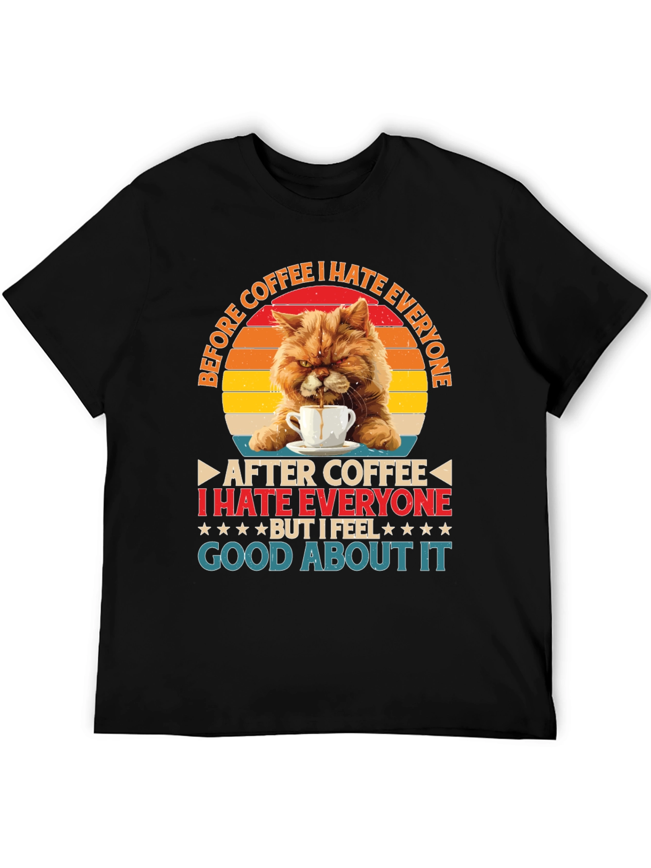 Coffee Hater Cat T-Shirt
