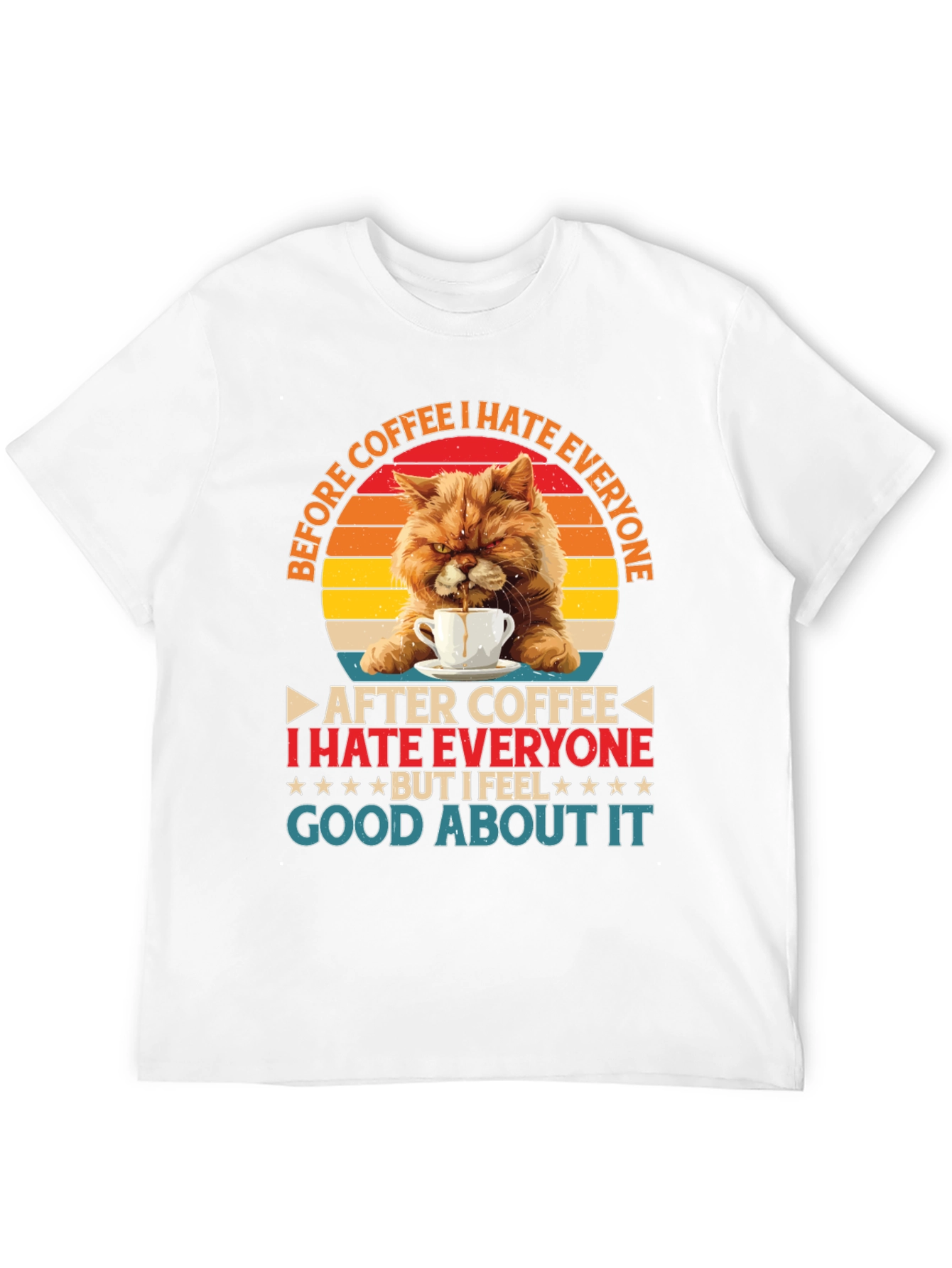 Coffee Hater Cat T-Shirt