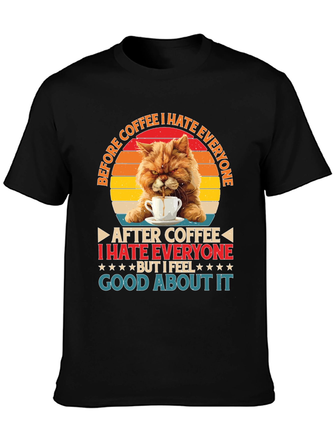 Coffee Hater Cat T-Shirt