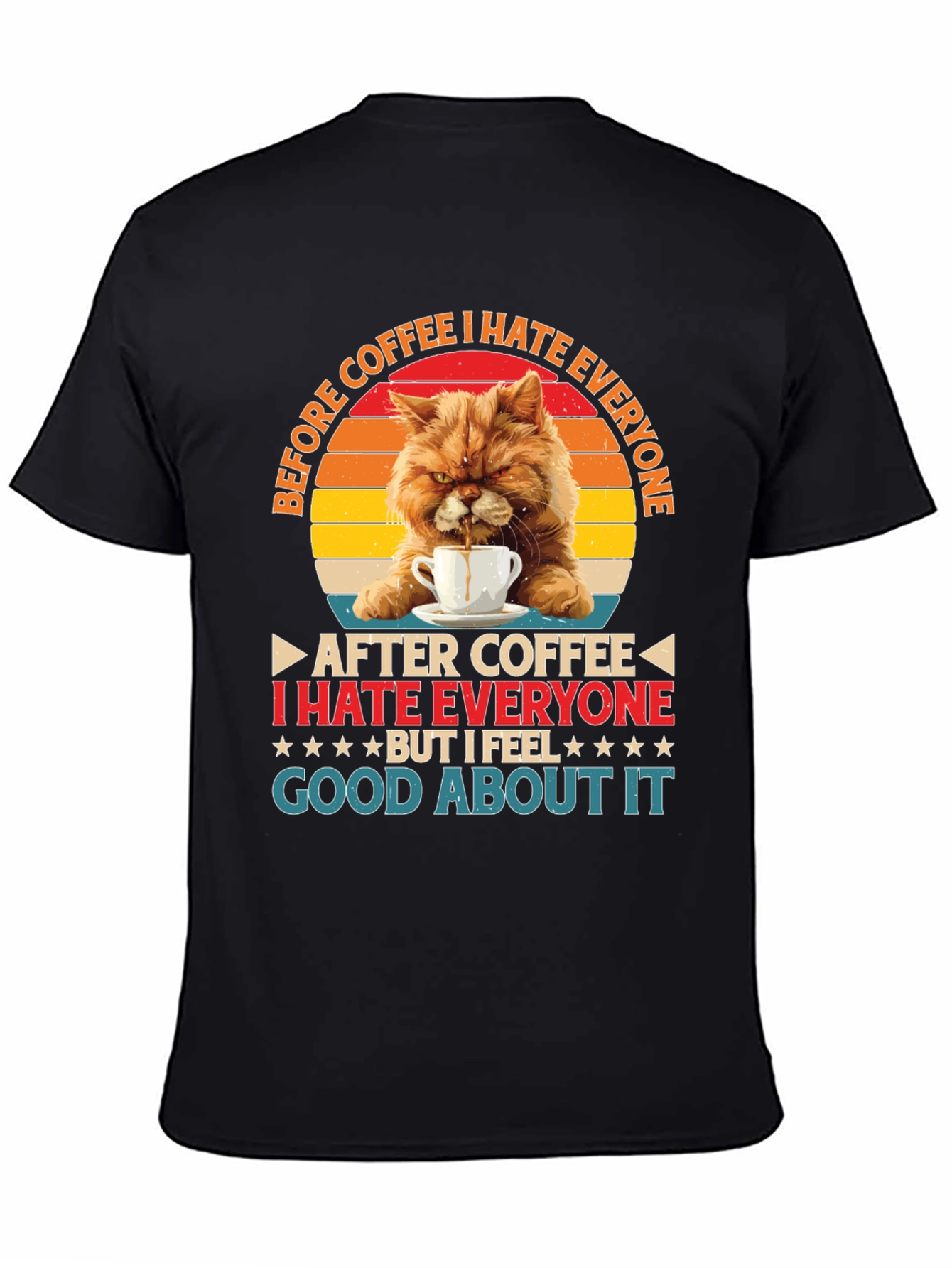 Coffee Hater Cat T-Shirt