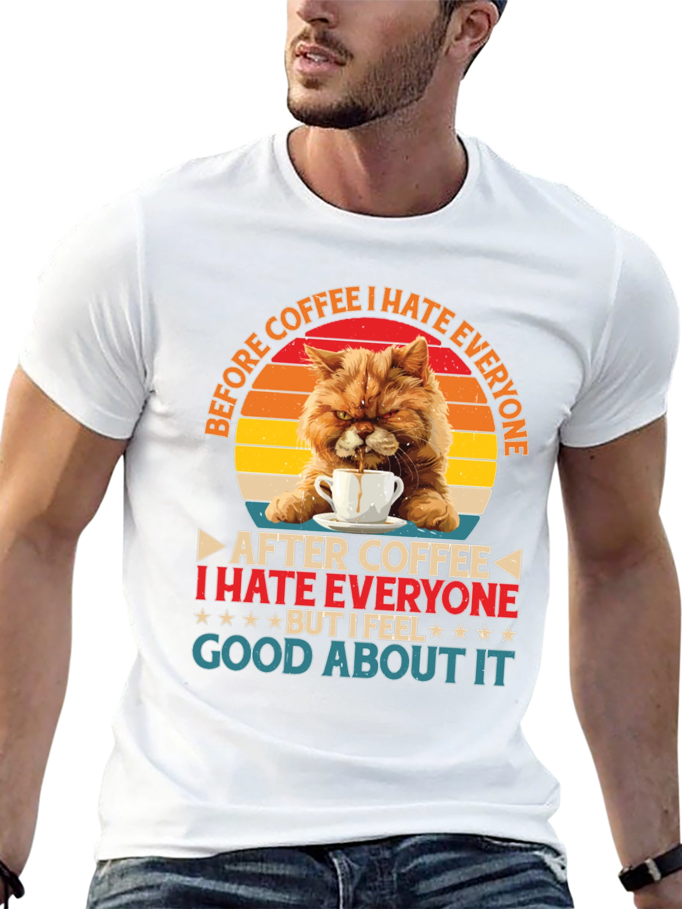 Coffee Hater Cat T-Shirt