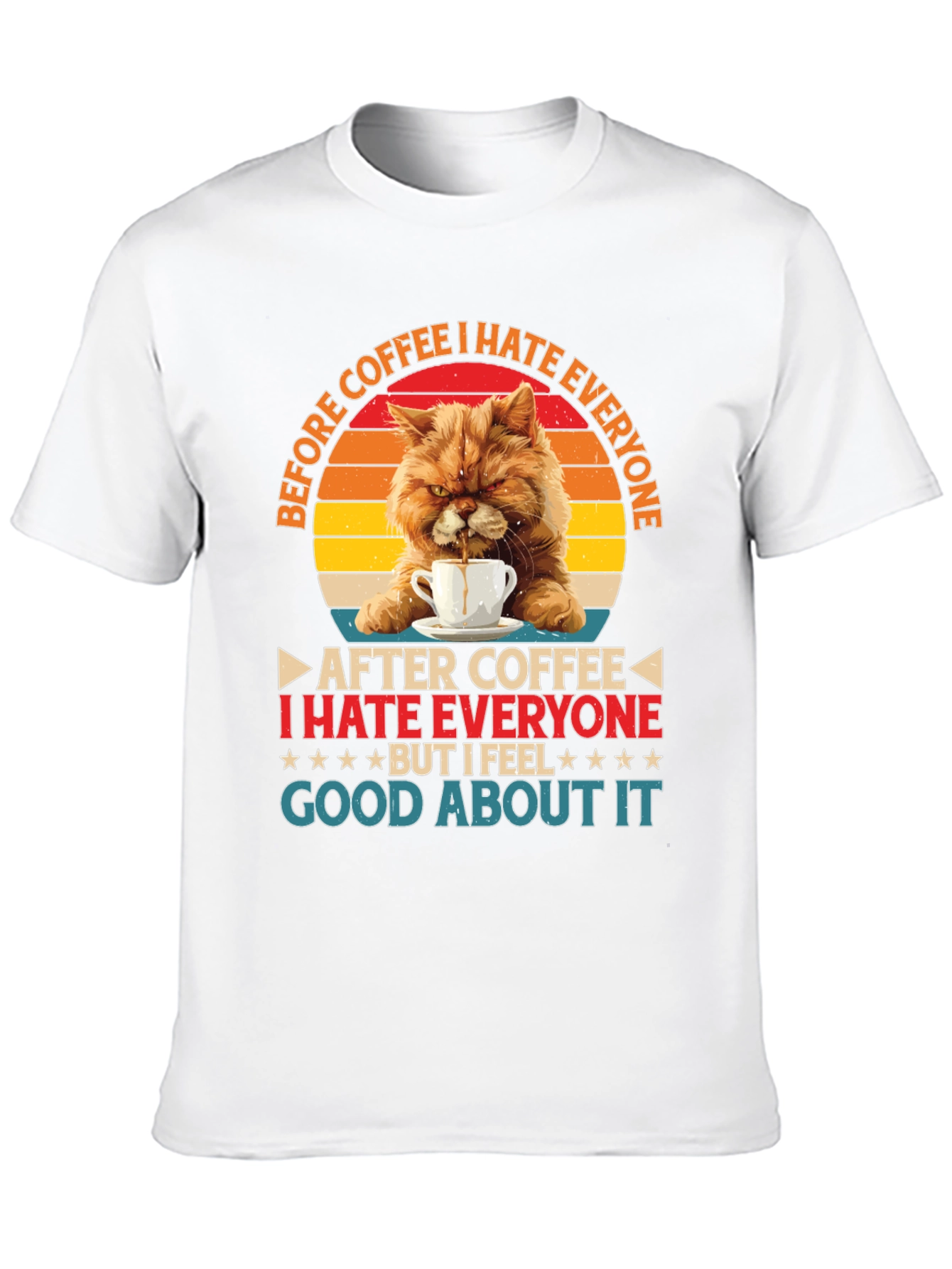 Coffee Hater Cat T-Shirt