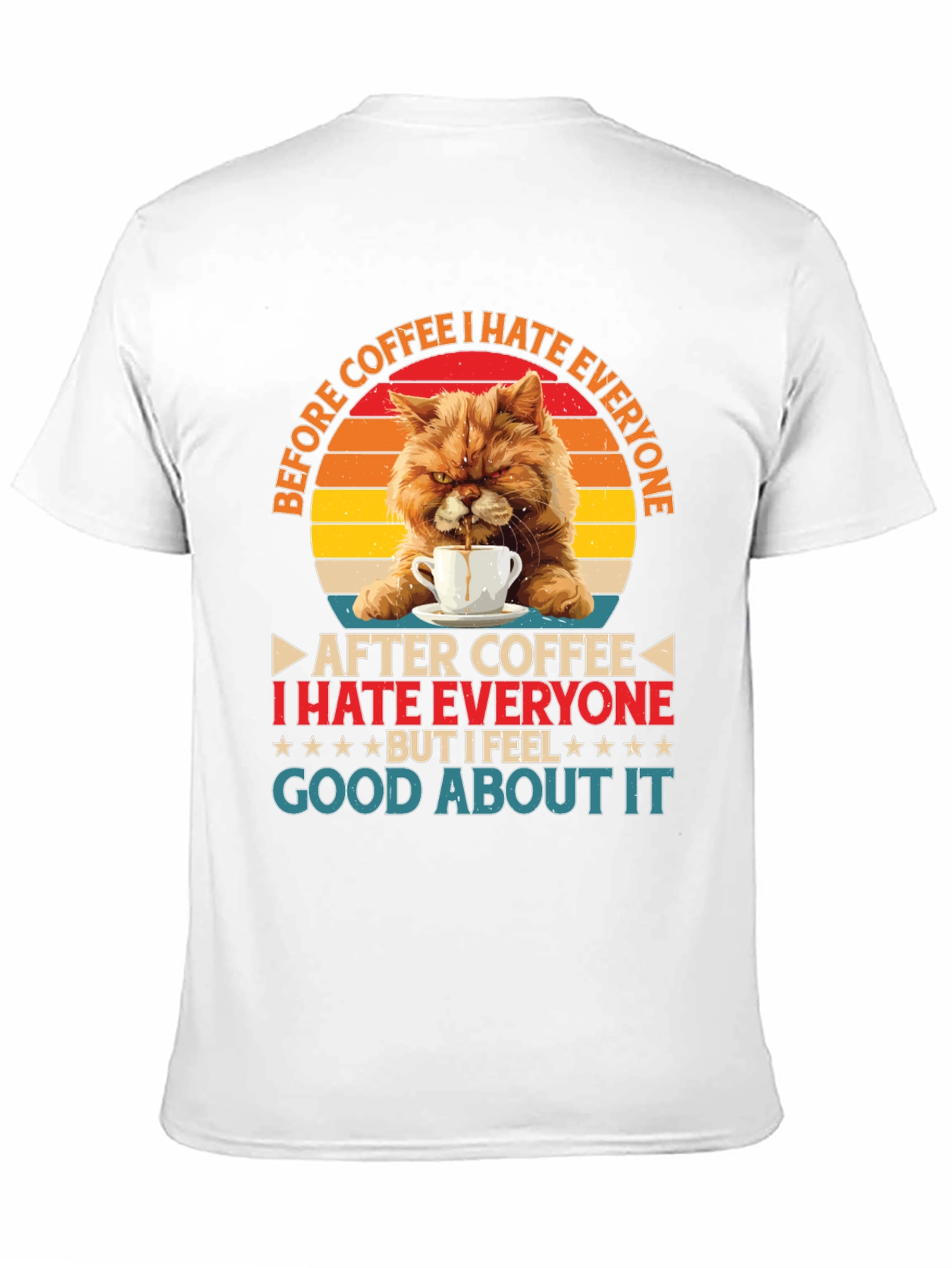 Coffee Hater Cat T-Shirt