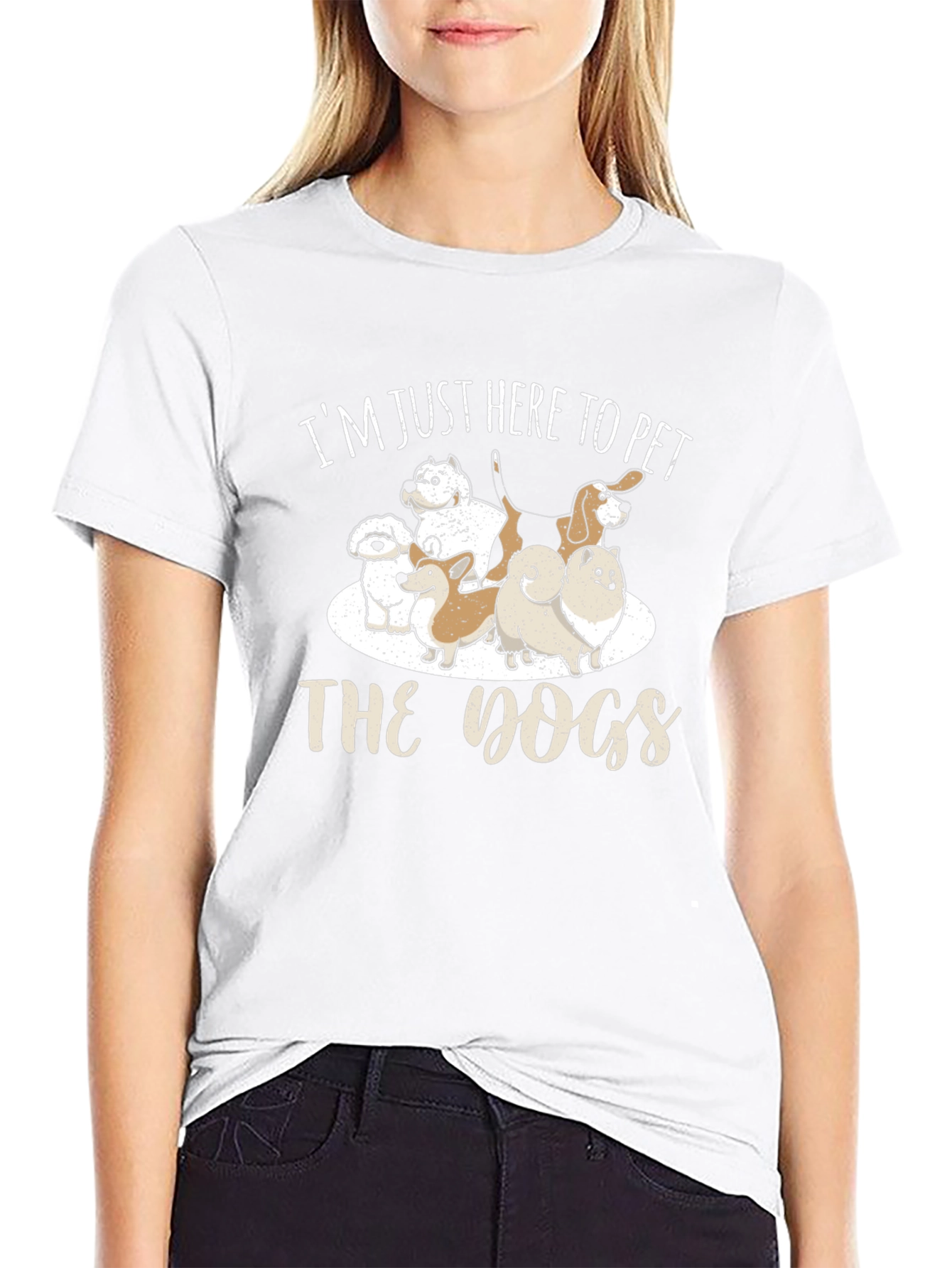 Im Just Here To Pet The Dogs T-Shirt