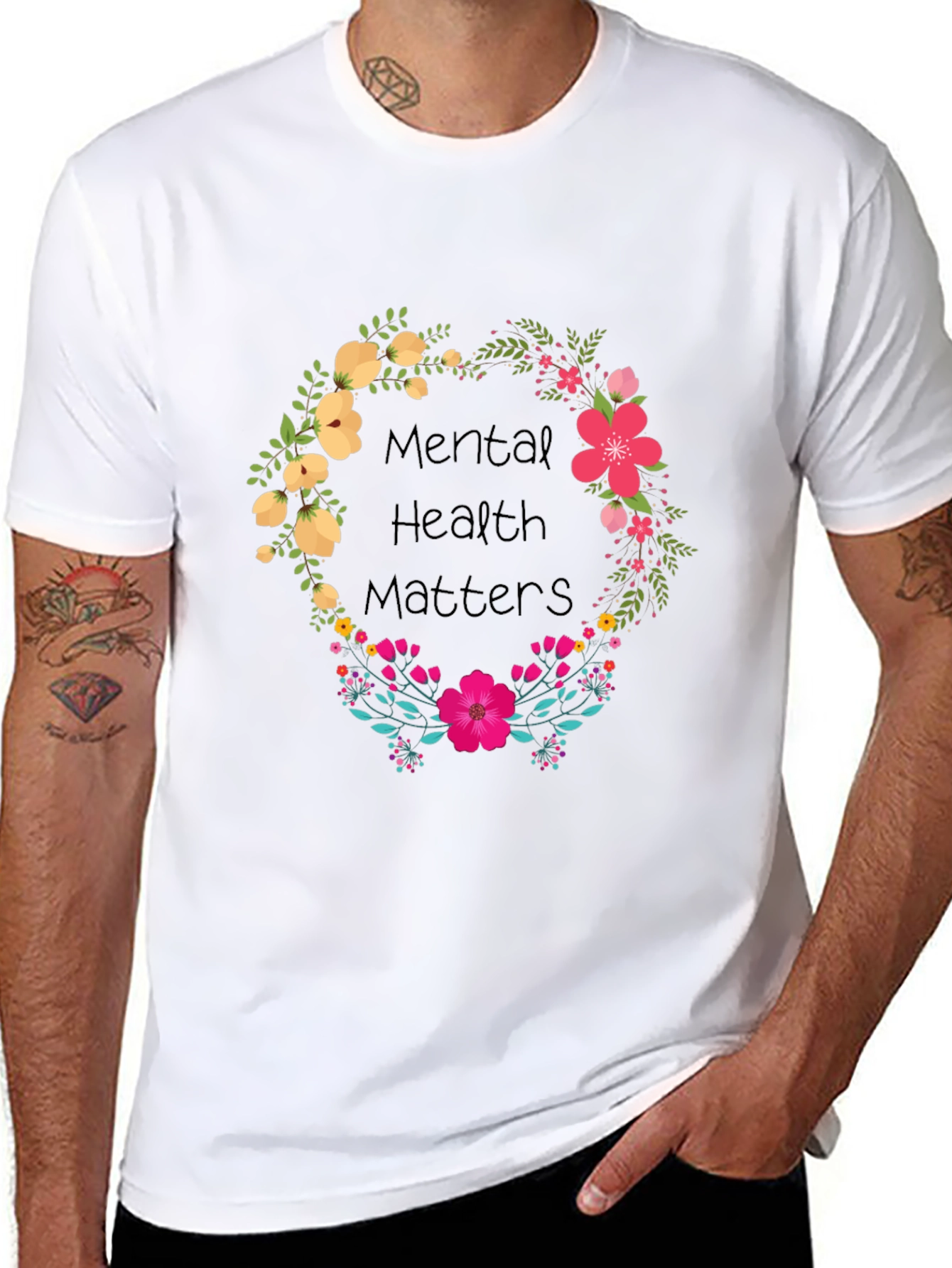 Mental Health Matters Floral Tee