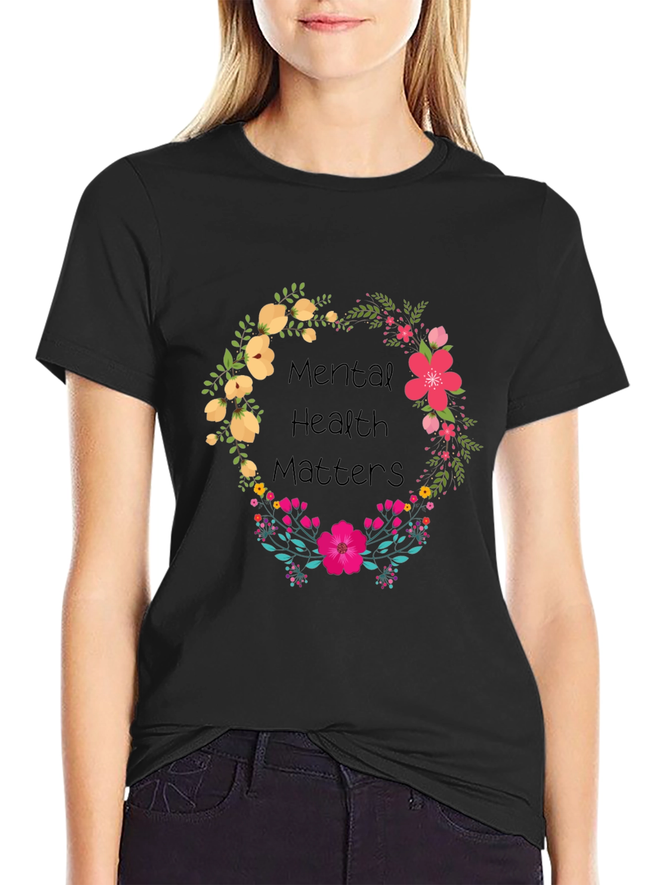 Mental Health Matters Floral Tee