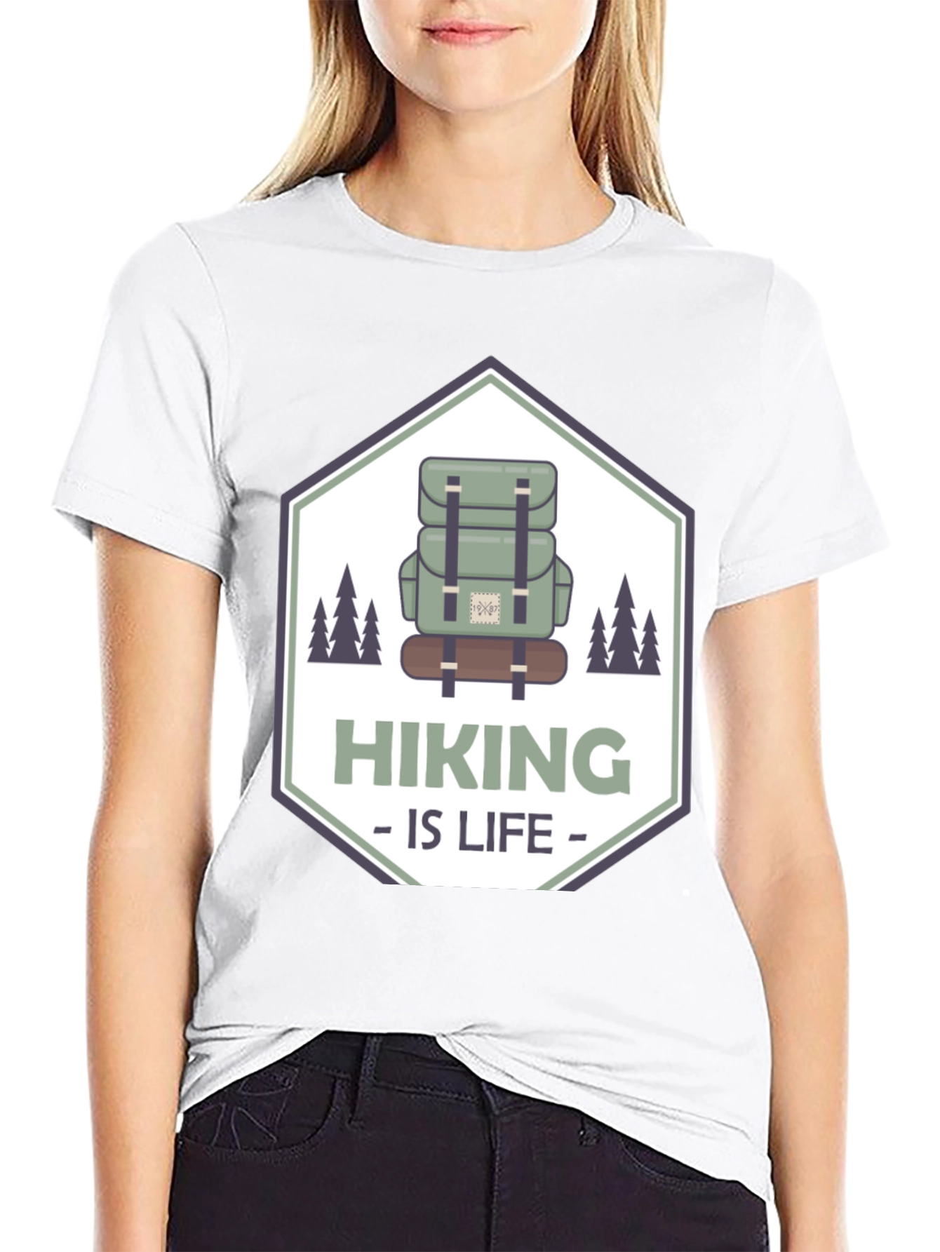 Hiking is Life Black T-Shirt