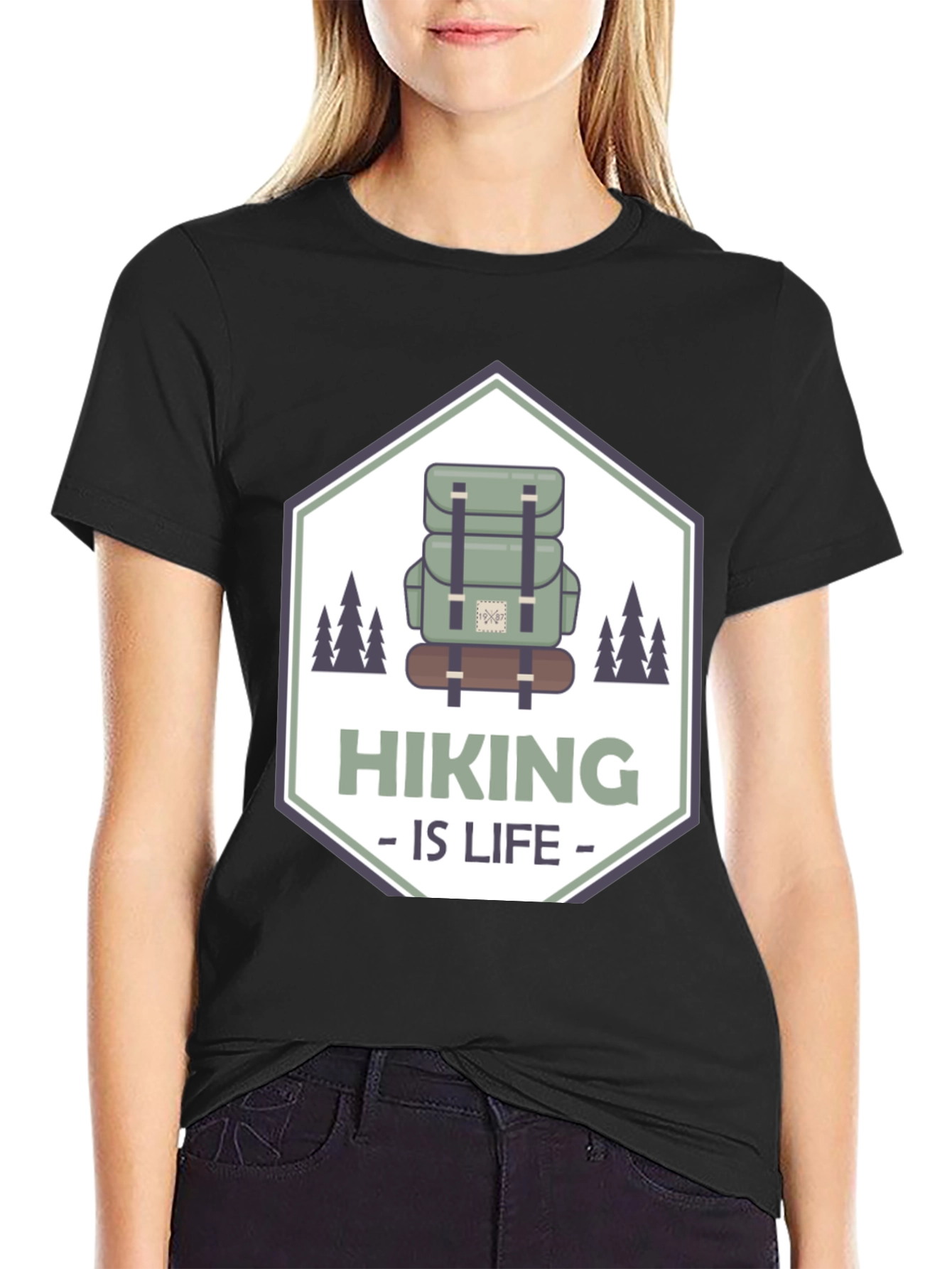 Hiking is Life Black T-Shirt