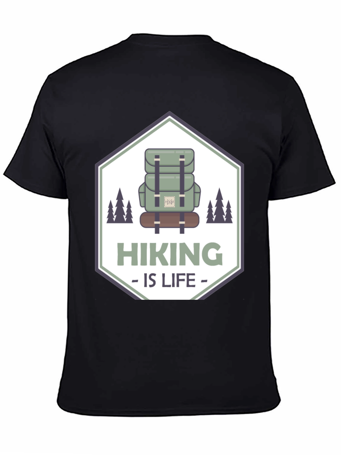 Hiking is Life Black T-Shirt