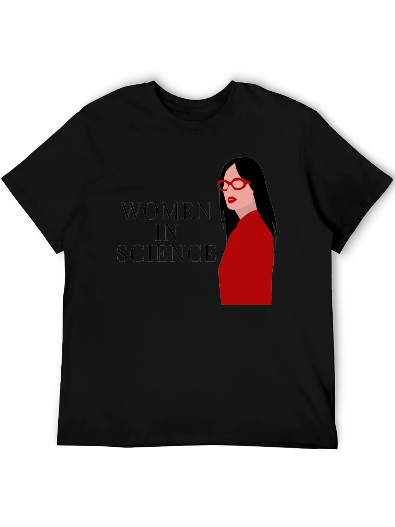 Women in Science Graphic Tee - Black Cotton T-Shirt