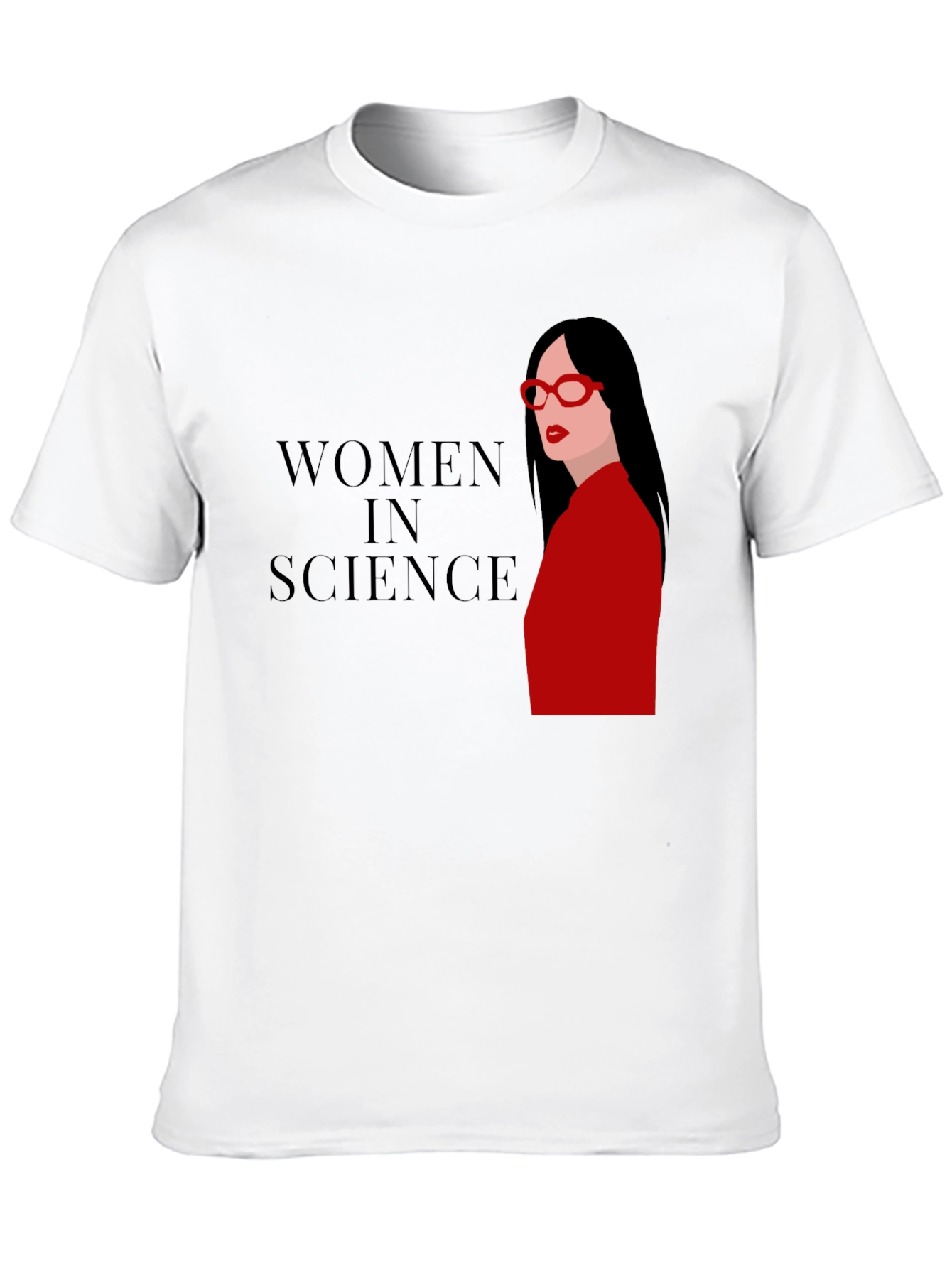 Women in Science Graphic Tee - Black Cotton T-Shirt