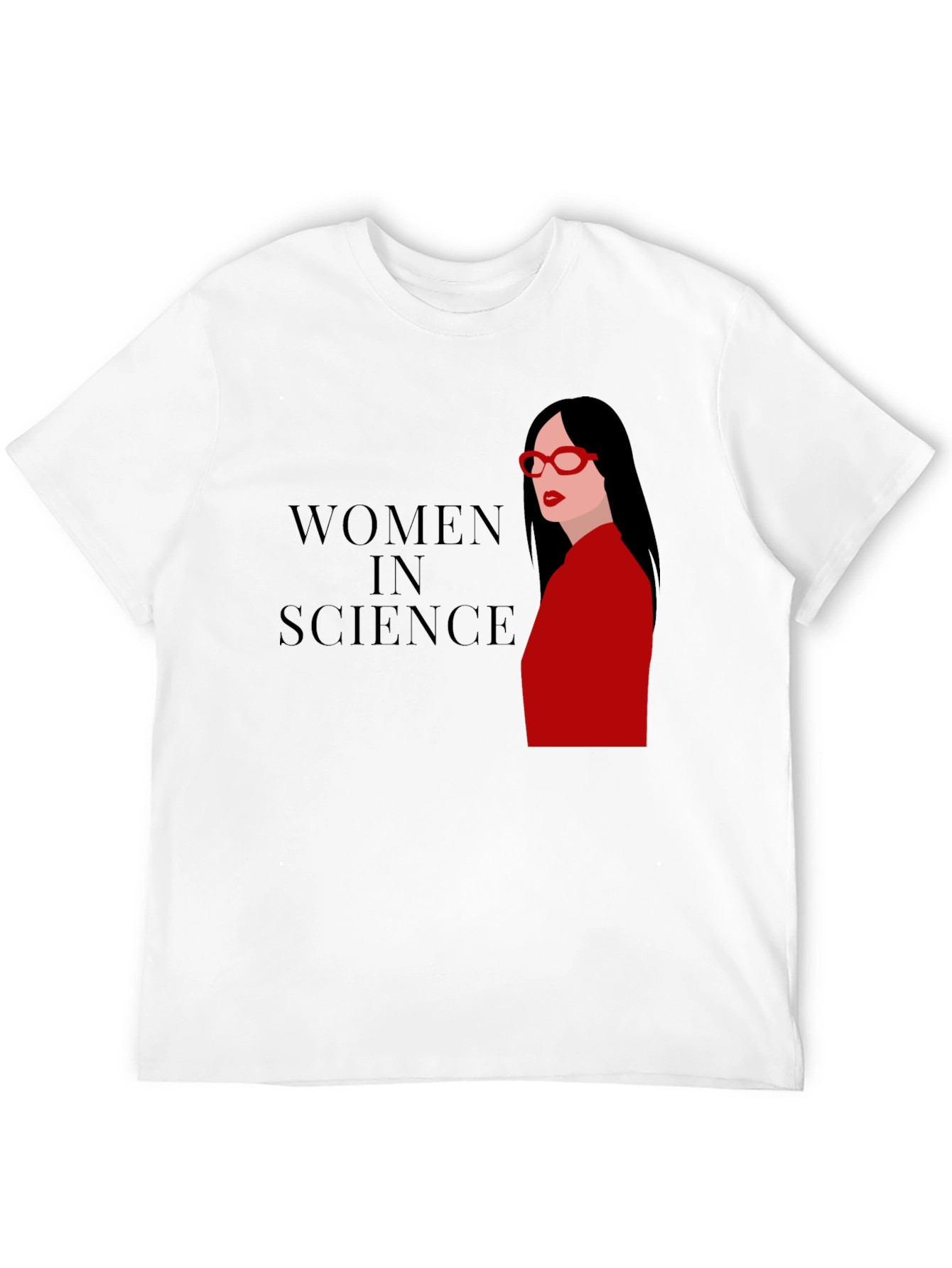 Women in Science Graphic Tee - Black Cotton T-Shirt