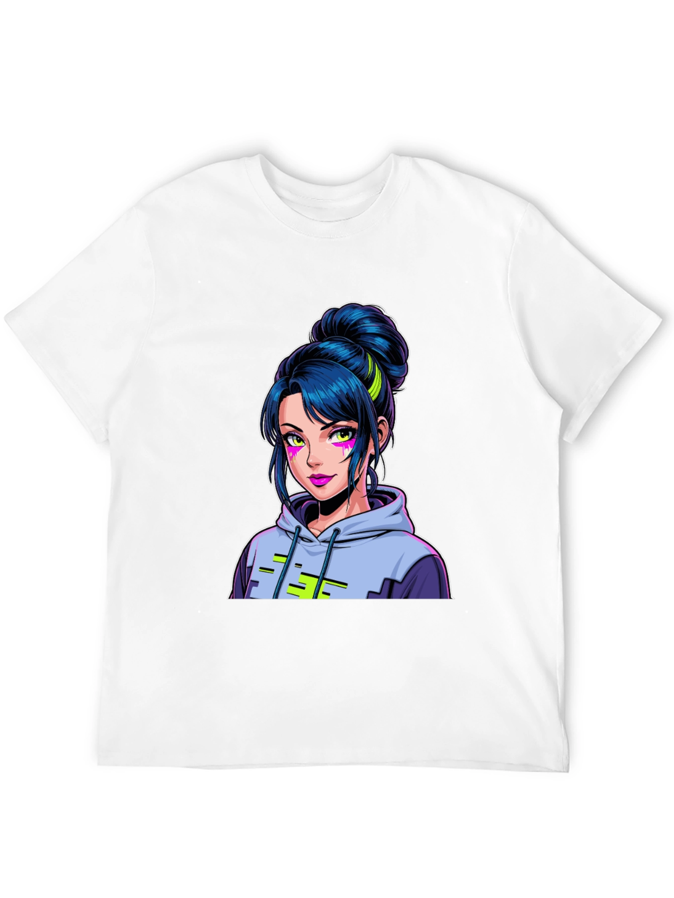 Anime Girl Graphic Tee - Cool Black T-Shirt